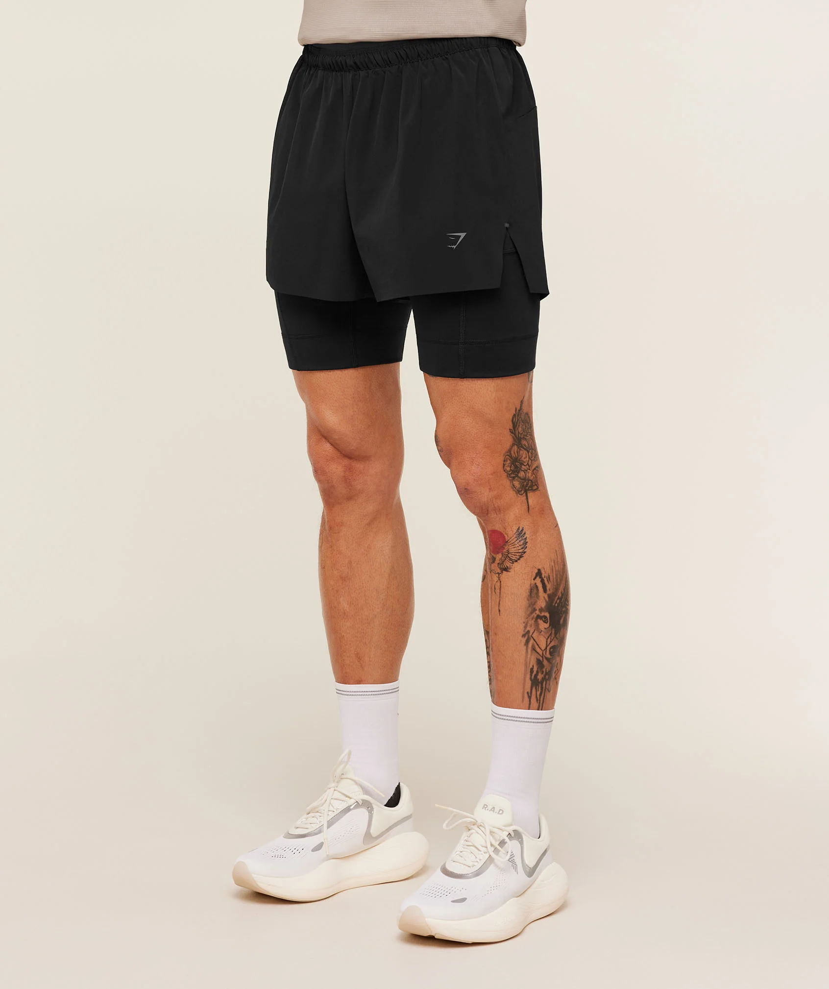 Gymshark Running Elite 2-in-1 5 Inch Shorts in Black
