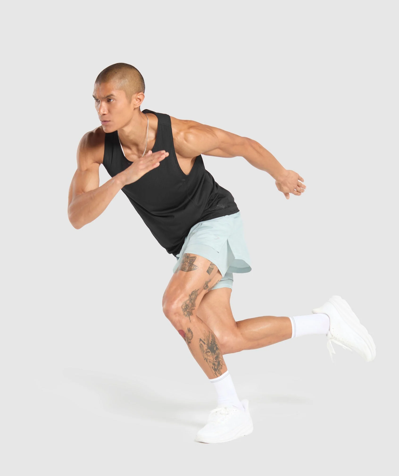Running 2-in-1 Shorts in Cool Blue with Built-In Inner Short