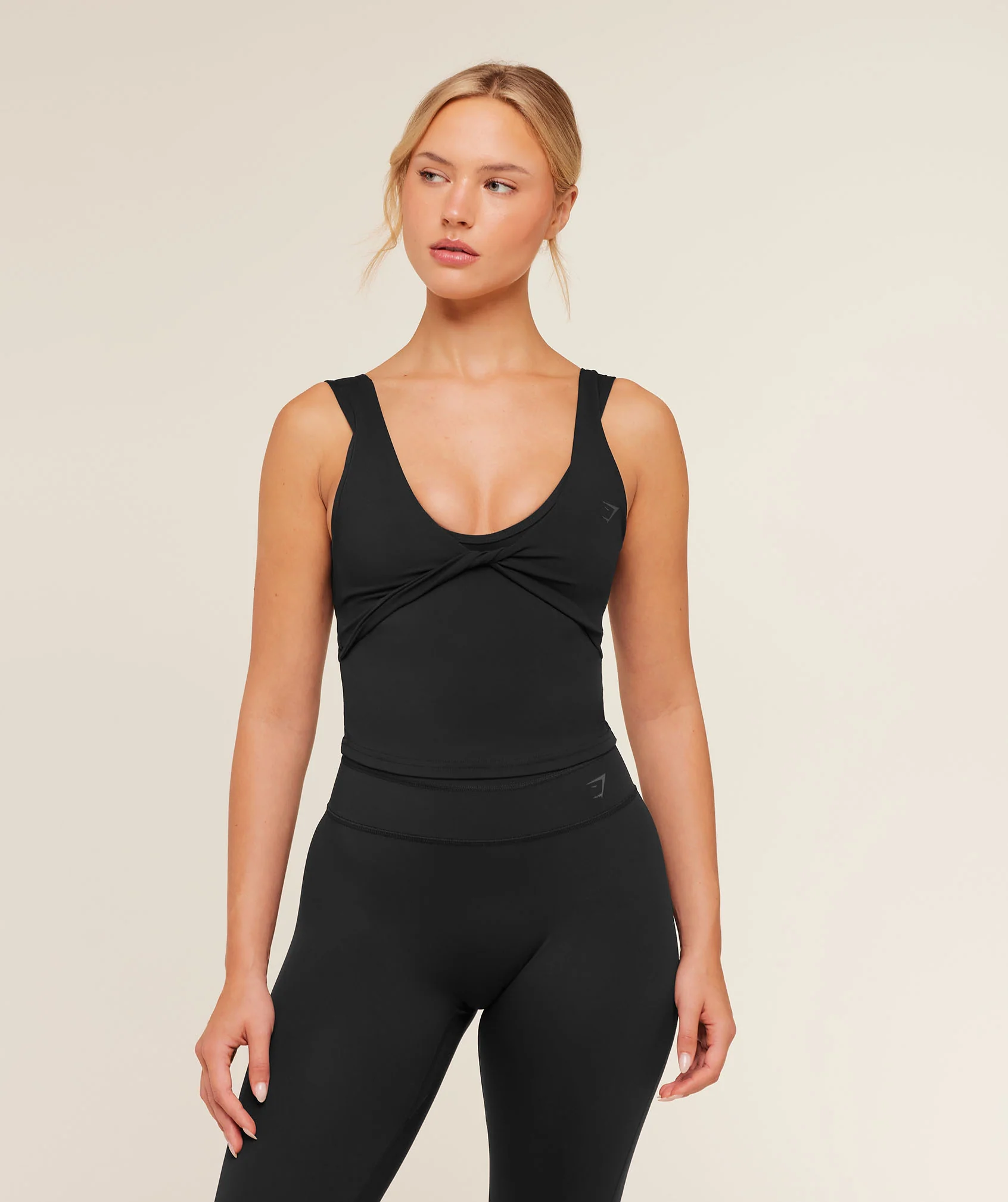 Crossover Back Tank in Stretchy Fabric for Pilates and Yoga