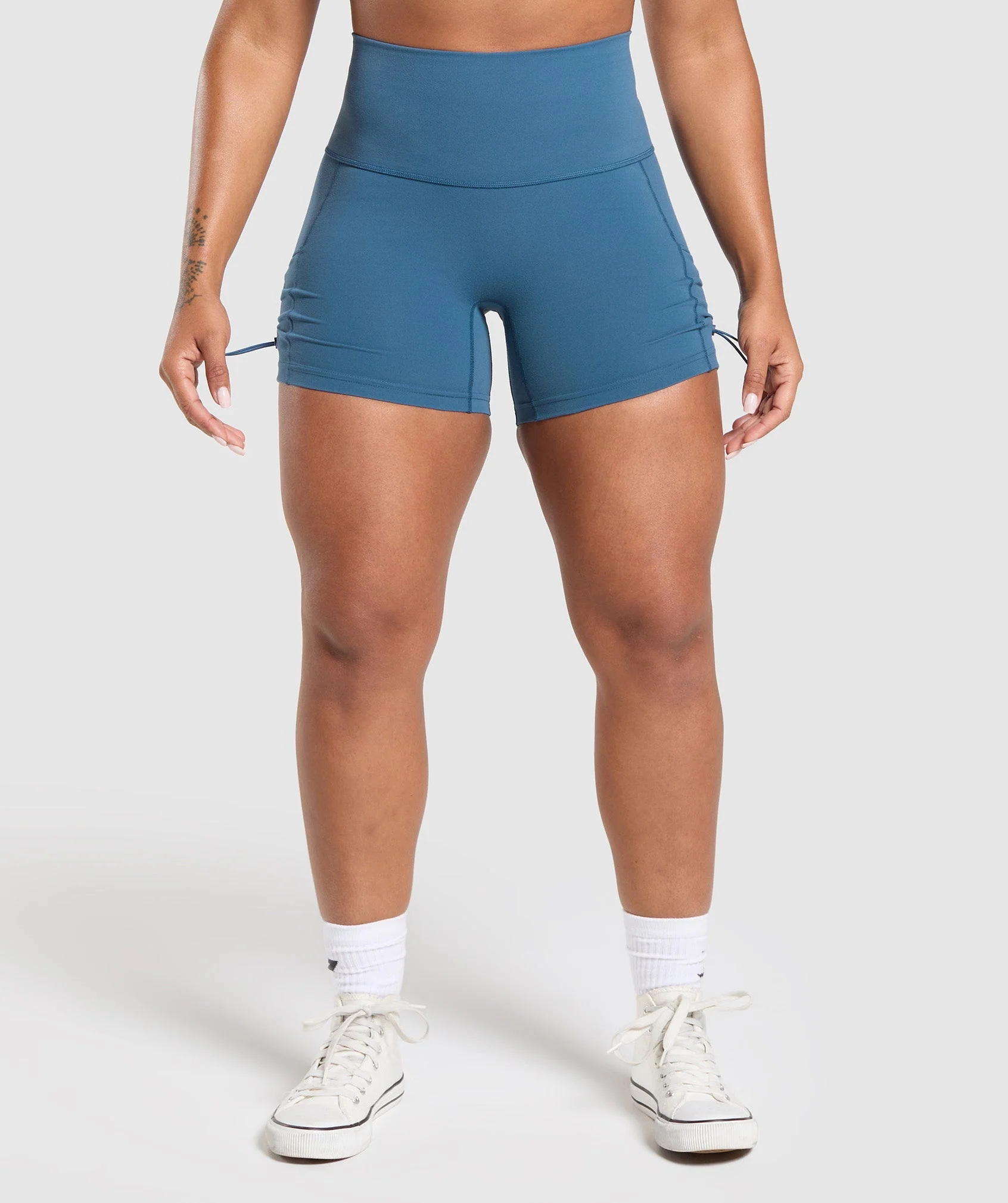 Gymshark Legacy Logo Tight Shorts in Success Blue