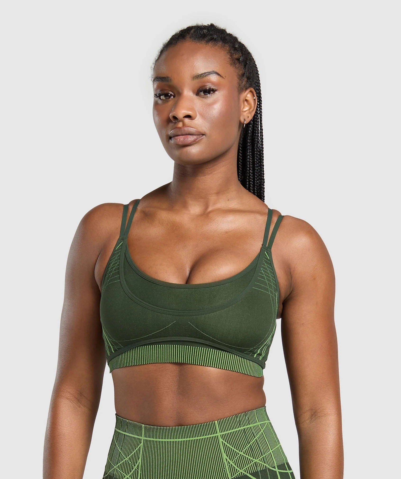 Apex Seamless Strappy Sports Bra with Crossover Back