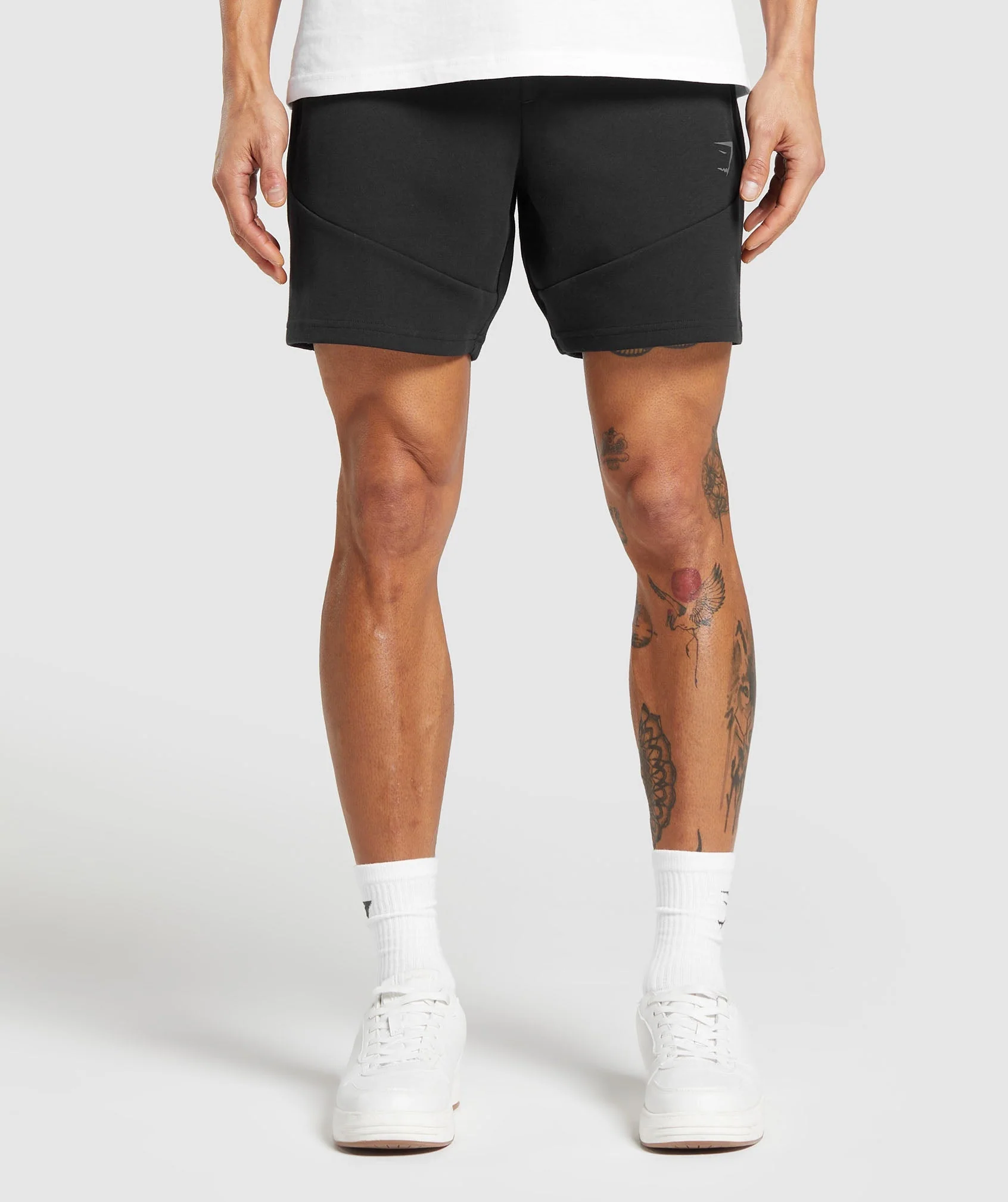Interlock Tech 6 Inch Shorts in Black with Zipped Pockets