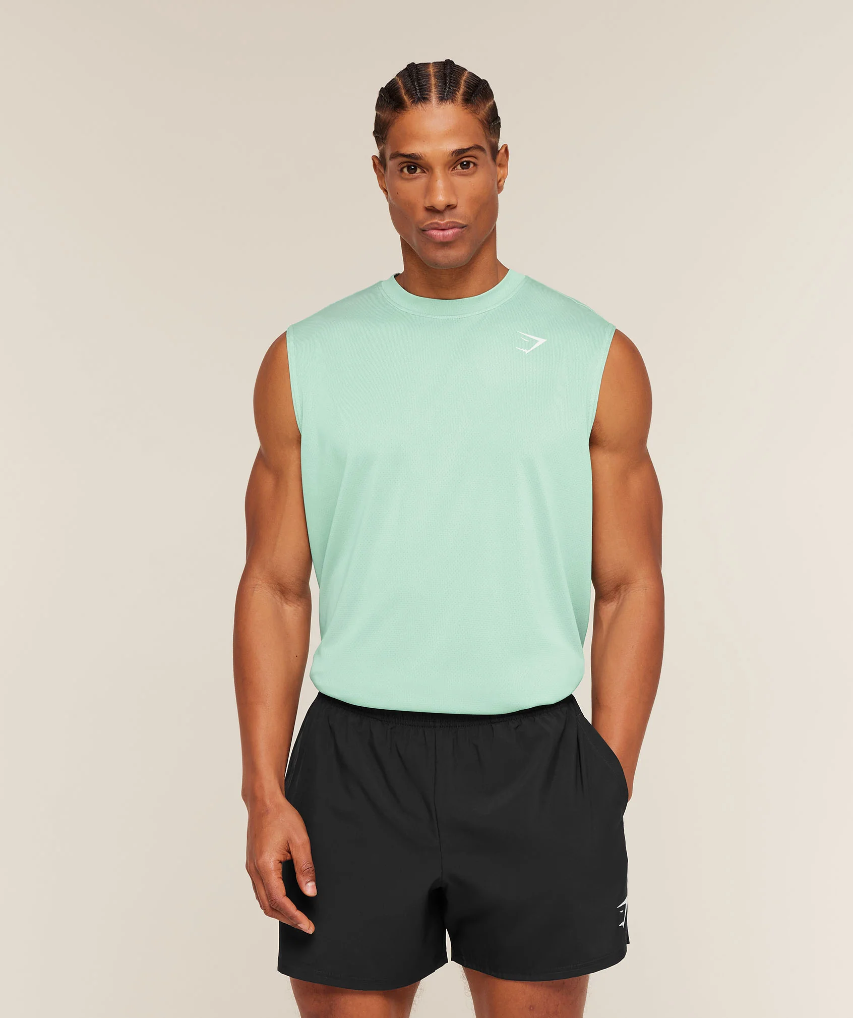 Gymshark Washed Pastels Tank in Teal for Summer Training