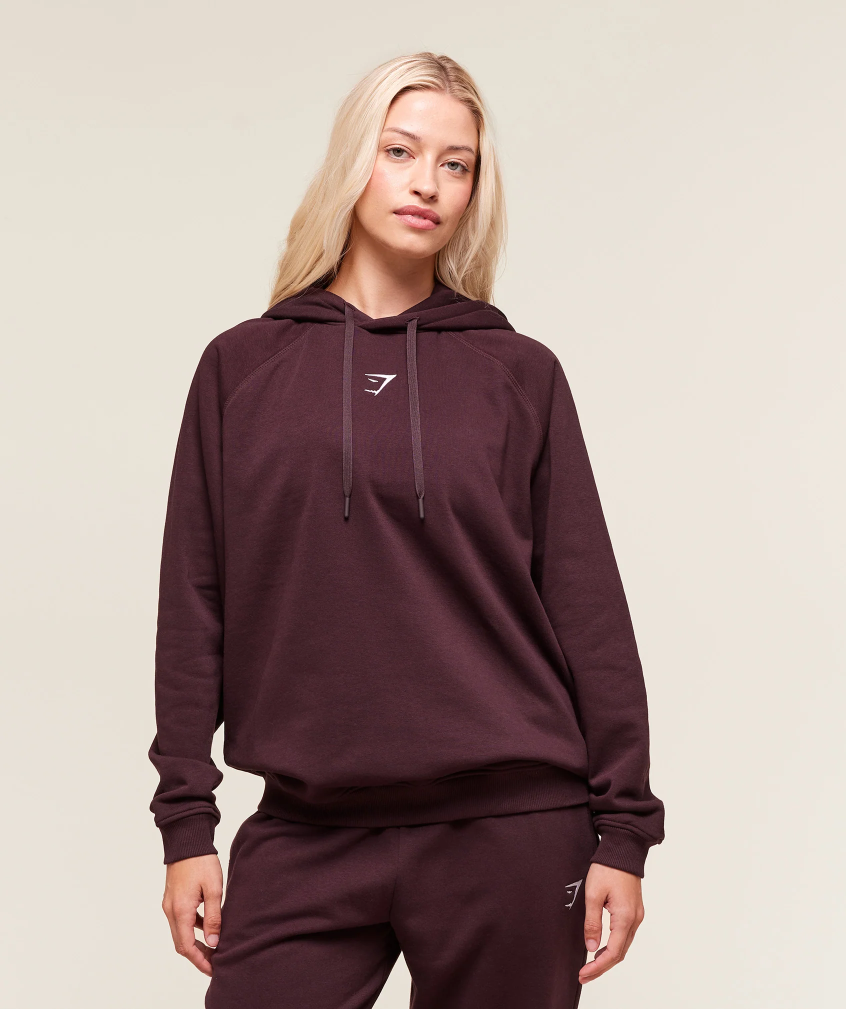 Gymshark Training Oversized Fleece Hoodie in Purple