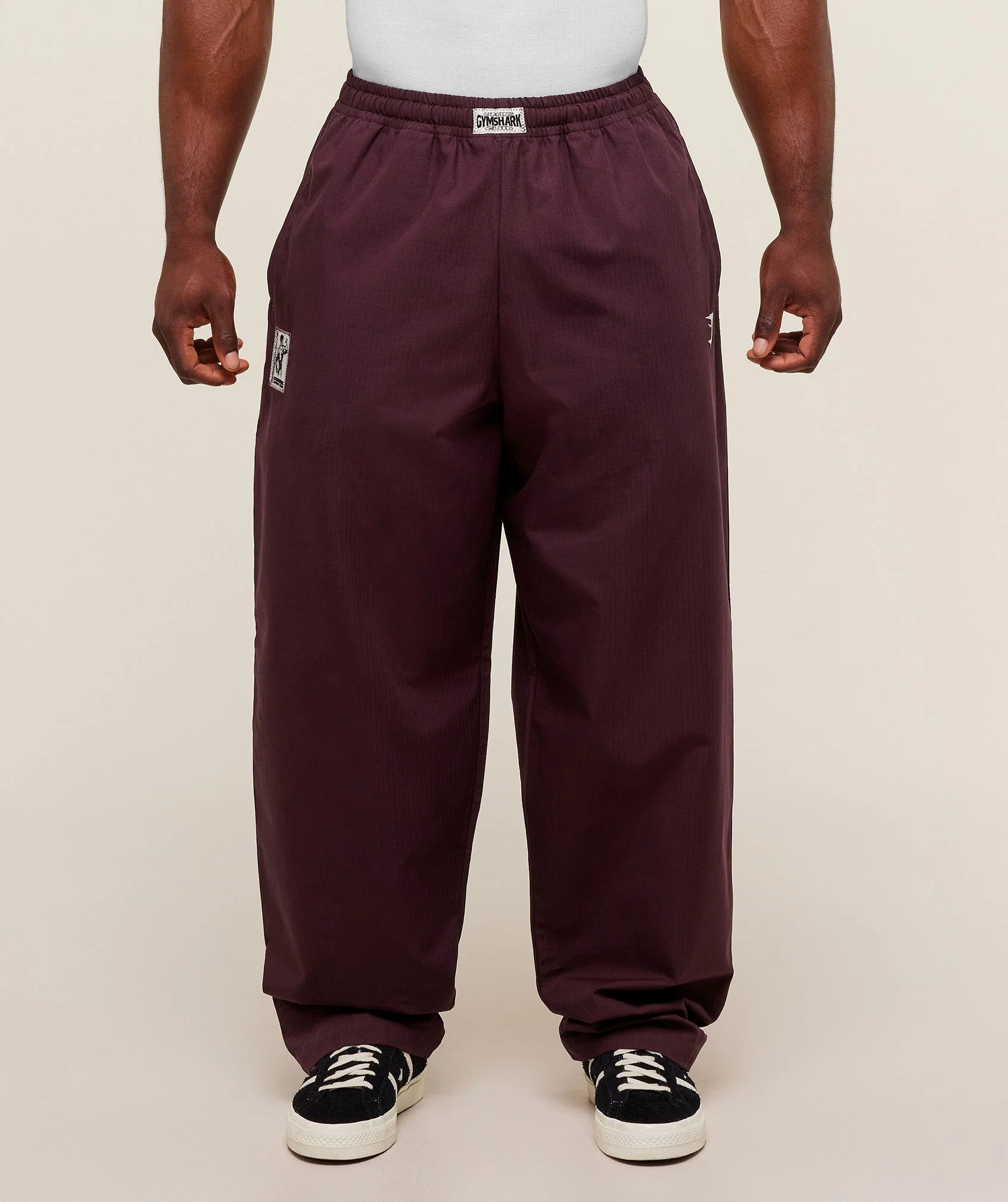 Gymshark Straight Leg Pumper Pants in Purple with a 32 Inch Inseam