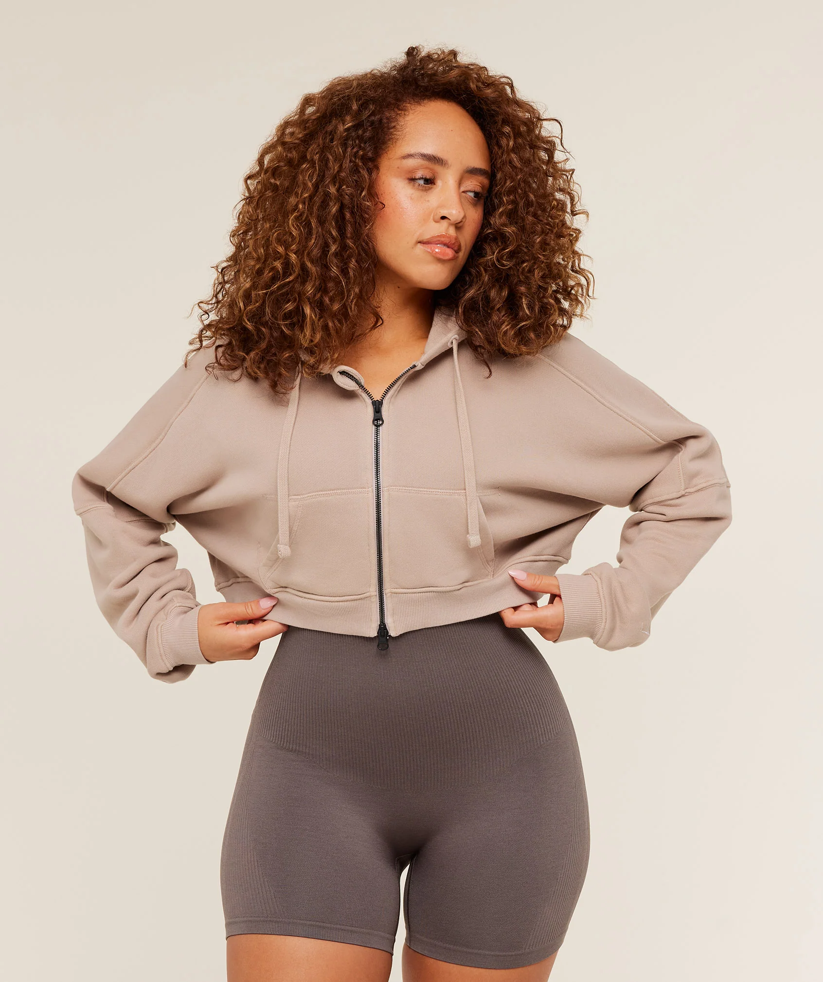 Gymshark Pump Zip Through Hoodie in Pink for Lifting Sessions
