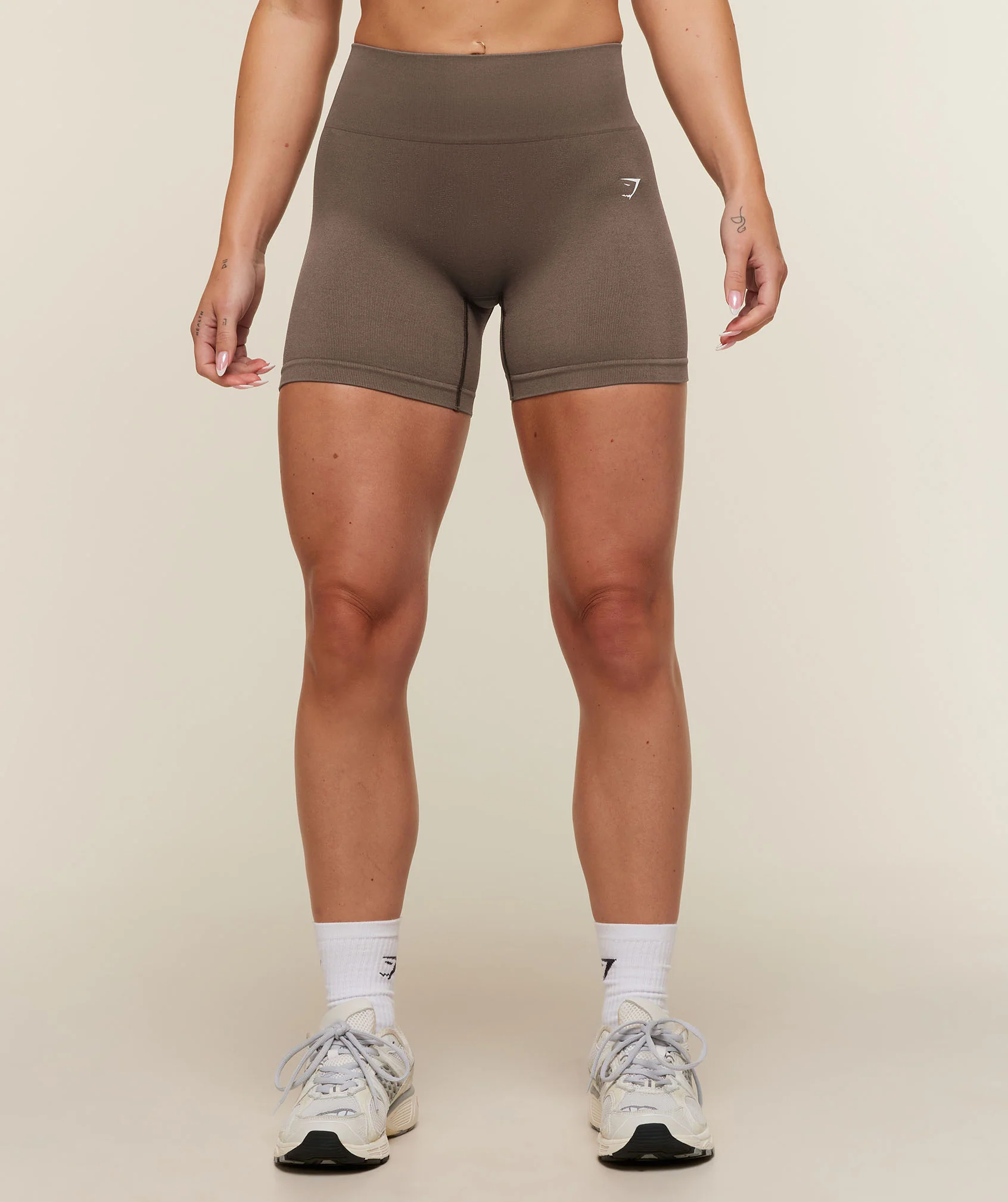 Adapt x Whitney High-Rise Solid Shorts with Scrunch Back