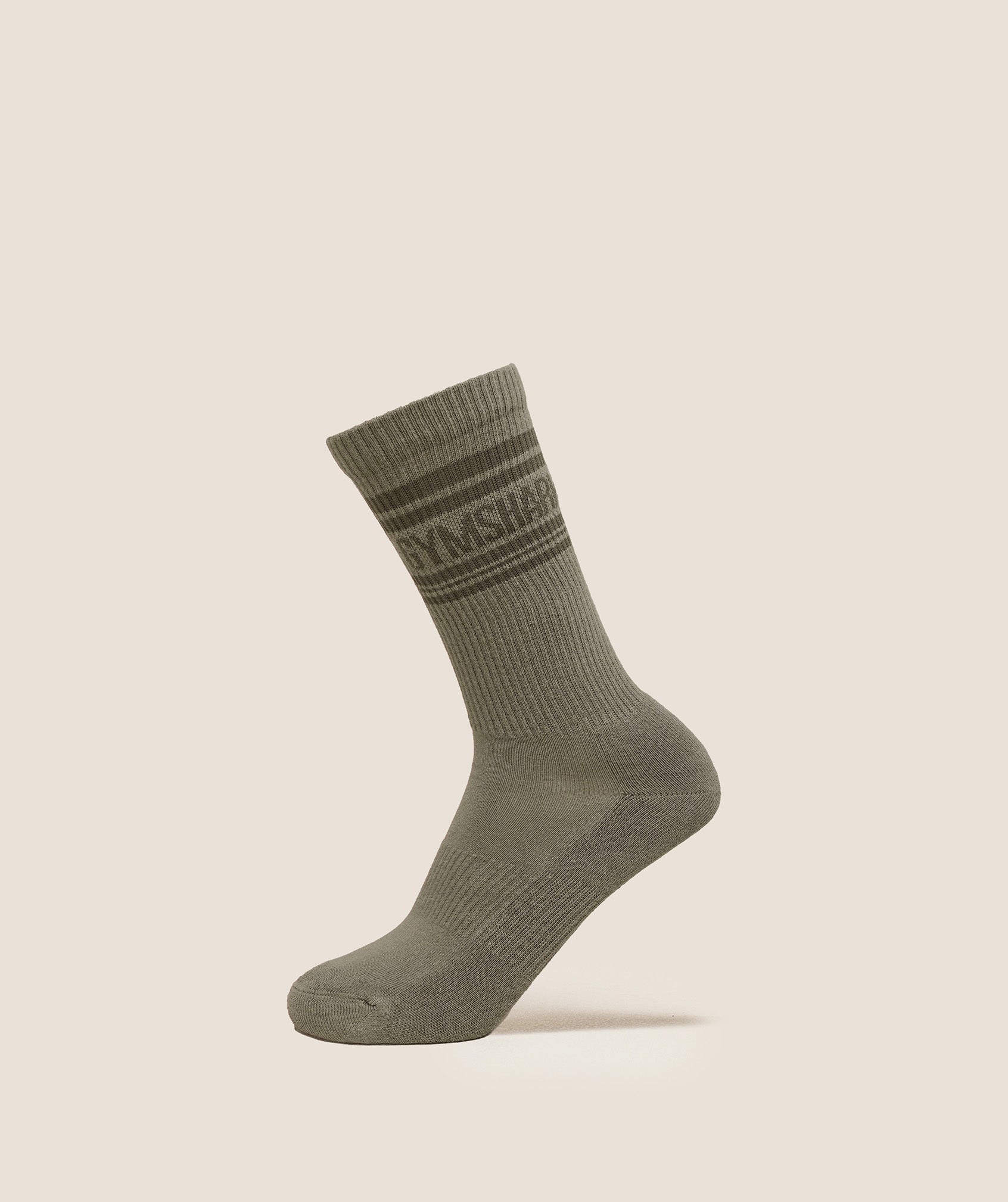 Stripe Crew Single Cotton Sock with Cushioned Heel and Toe