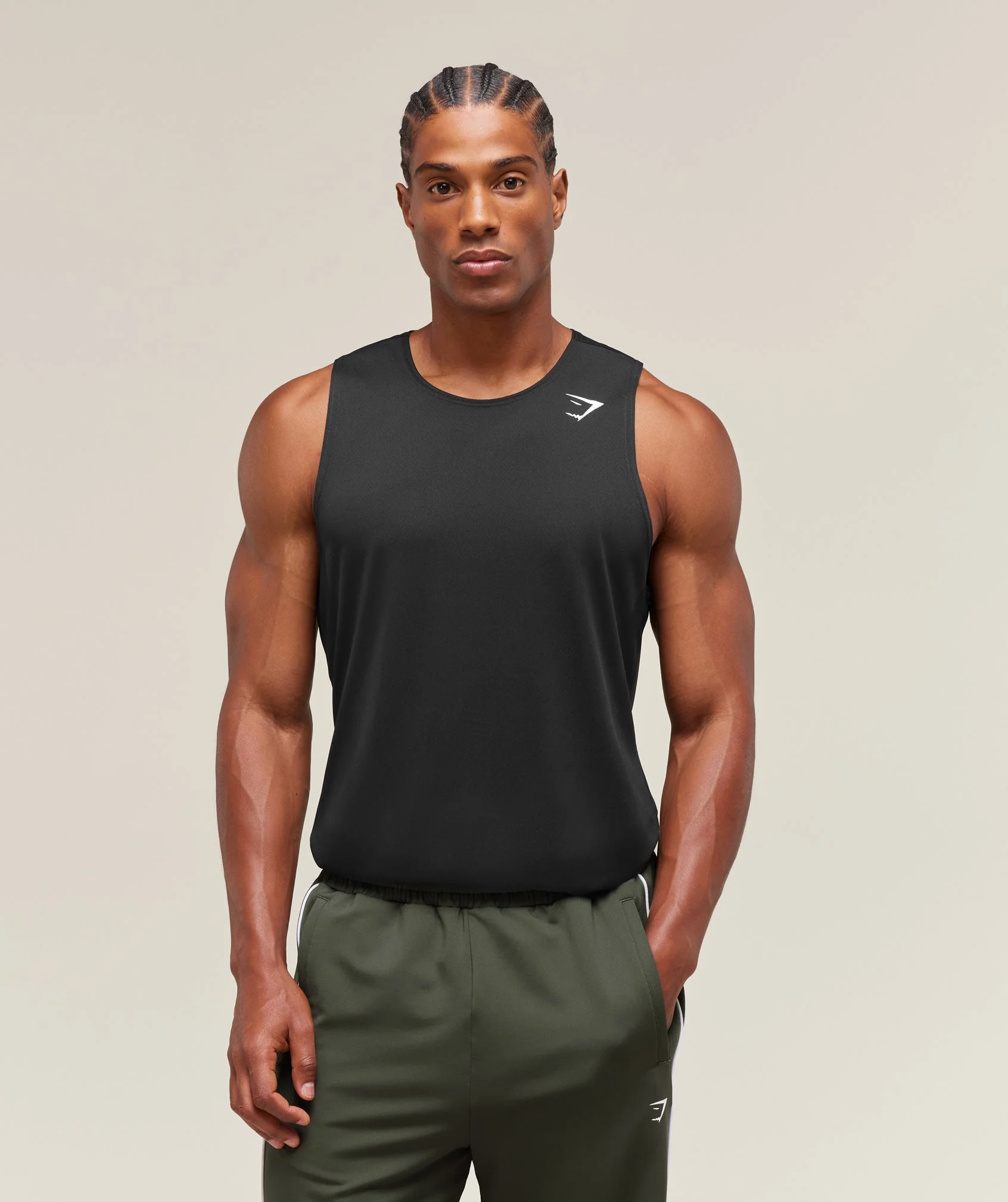 Gymshark Arrival Tank Black Recycled Polyester Training Vest