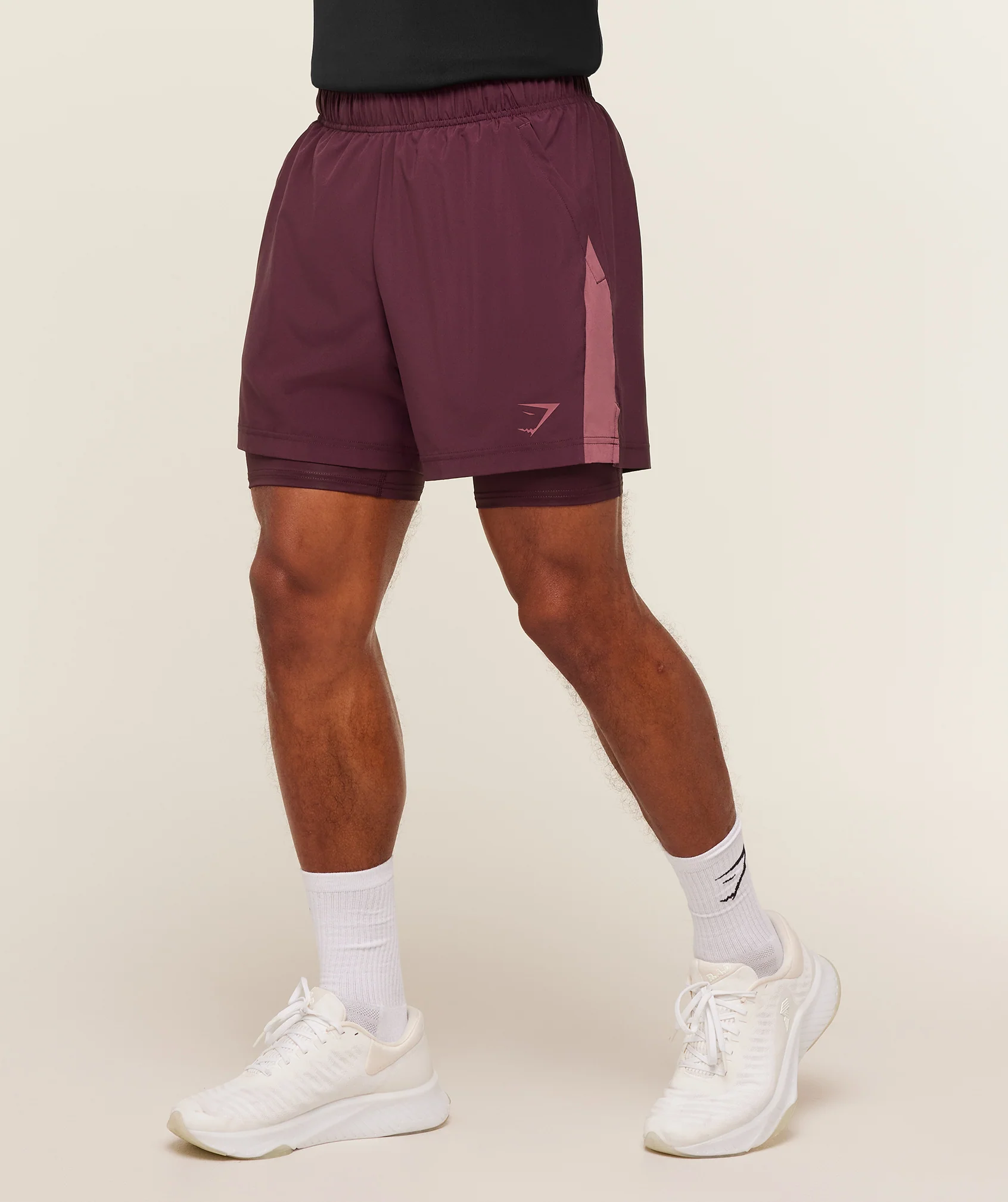 Sport 5 Inch 2-in-1 Shorts Slim Fit Training Shorts with Zip Pockets