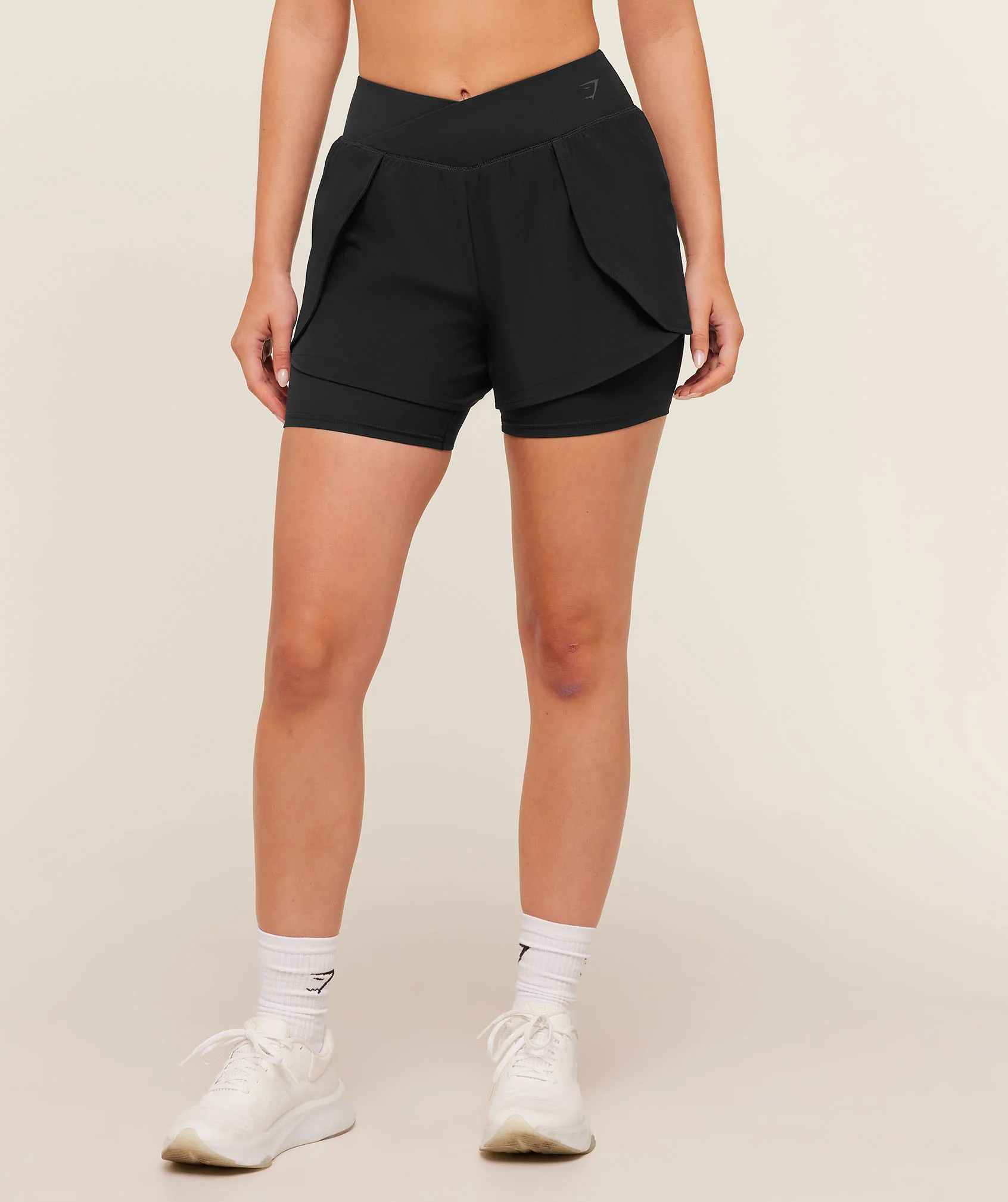 Gymshark Crossover 2-in-1 Shorts High-Waisted for Pilates and Yoga