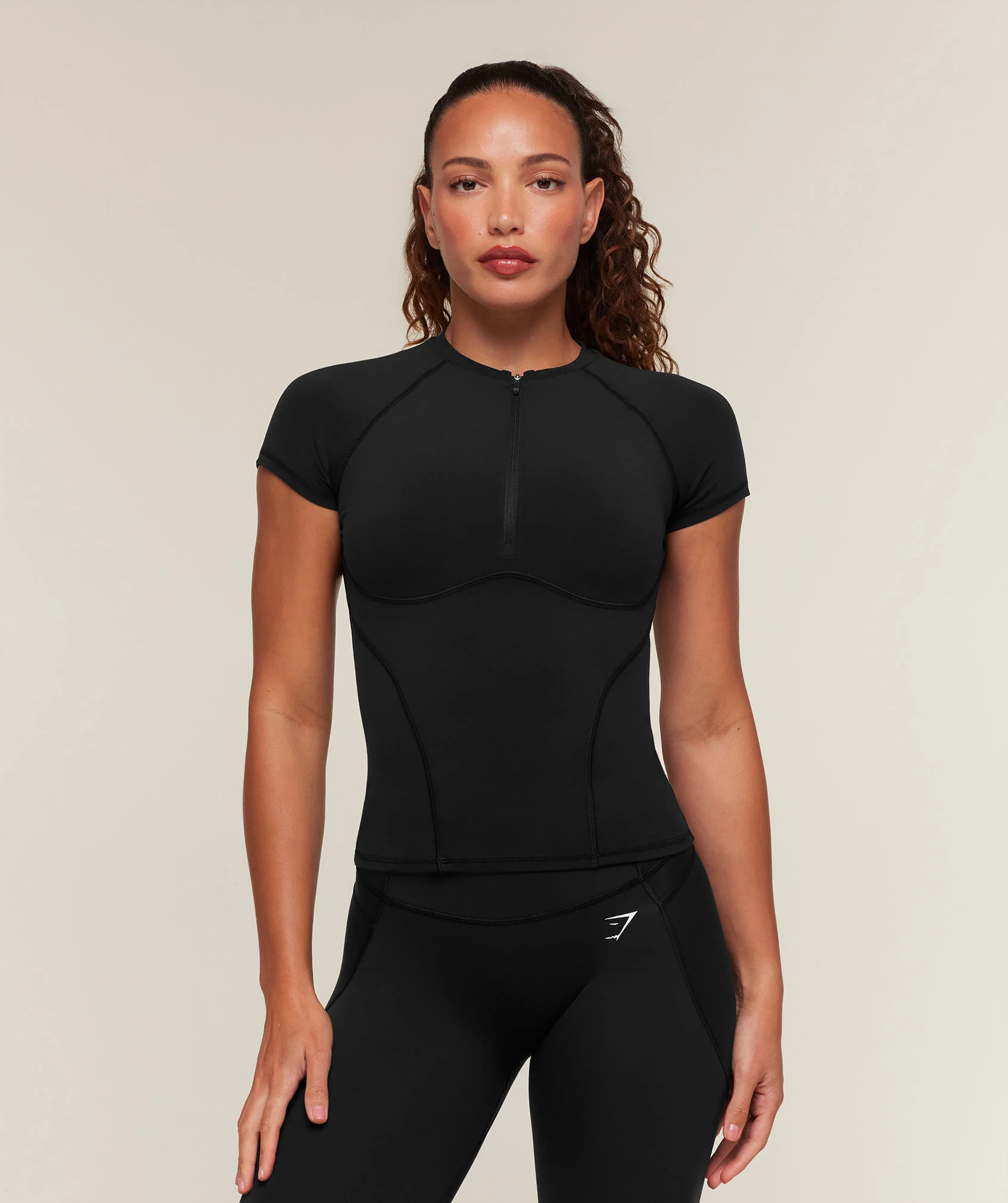 Gymshark Edge T-Shirt Body Fit Quarter Zip Training Top