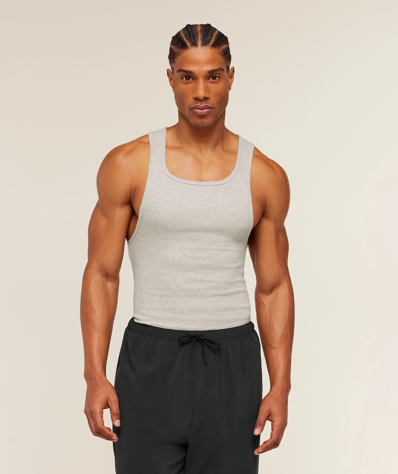 Gymshark x CBUM Ribbed Tank in Grey