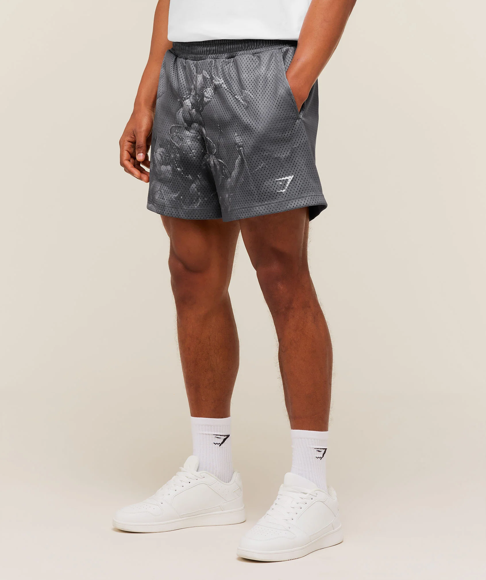 Gymshark x Frazetta Power Shorts in Grey for Lifting and Running