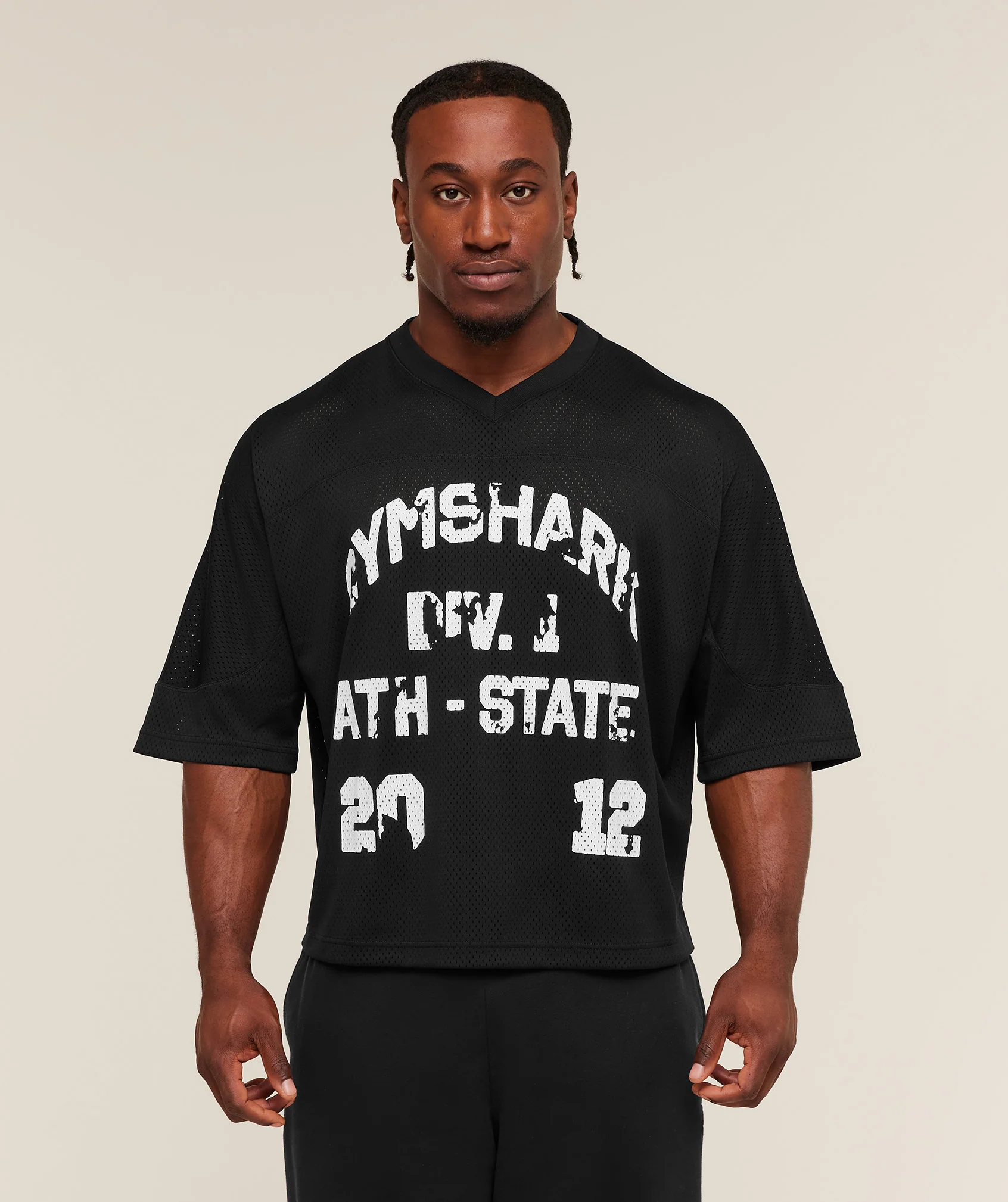 Graphic Mesh Oversized T-Shirt With Side Splits