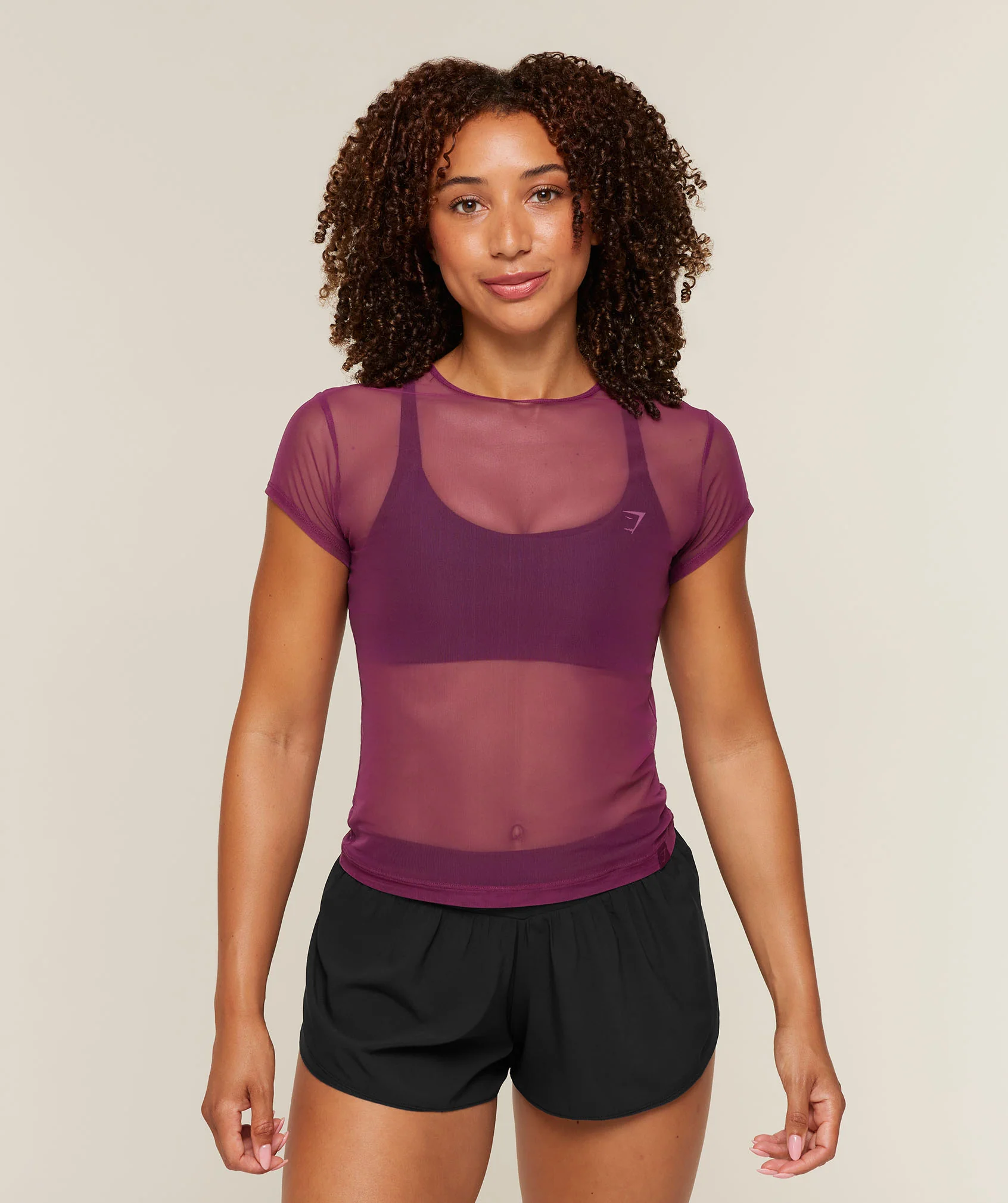 Gymshark Hybrid Mesh T-Shirt Lightweight Breathable Training Top
