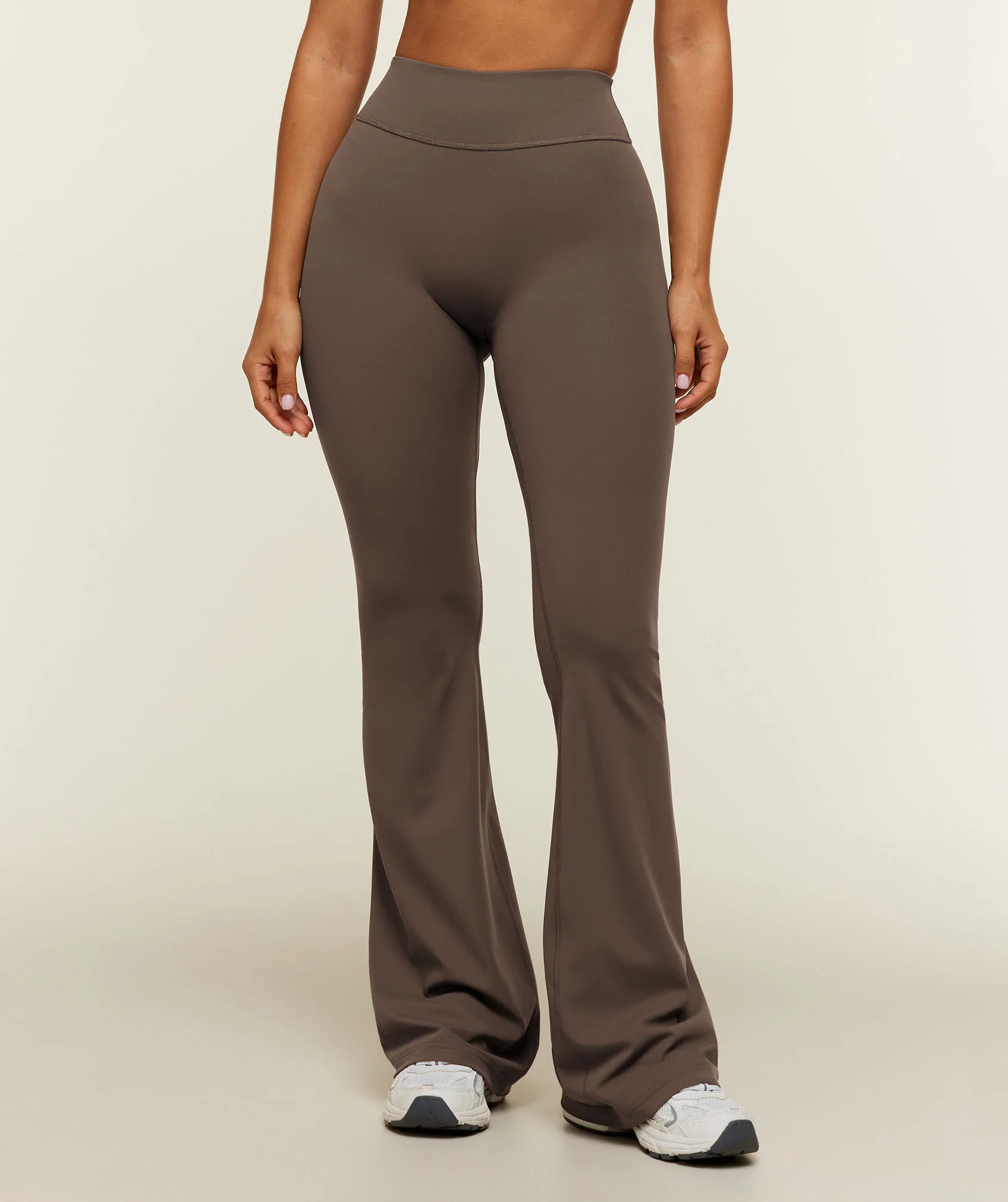 SoftSense™ High-Rise Flared Leggings Short in Brown