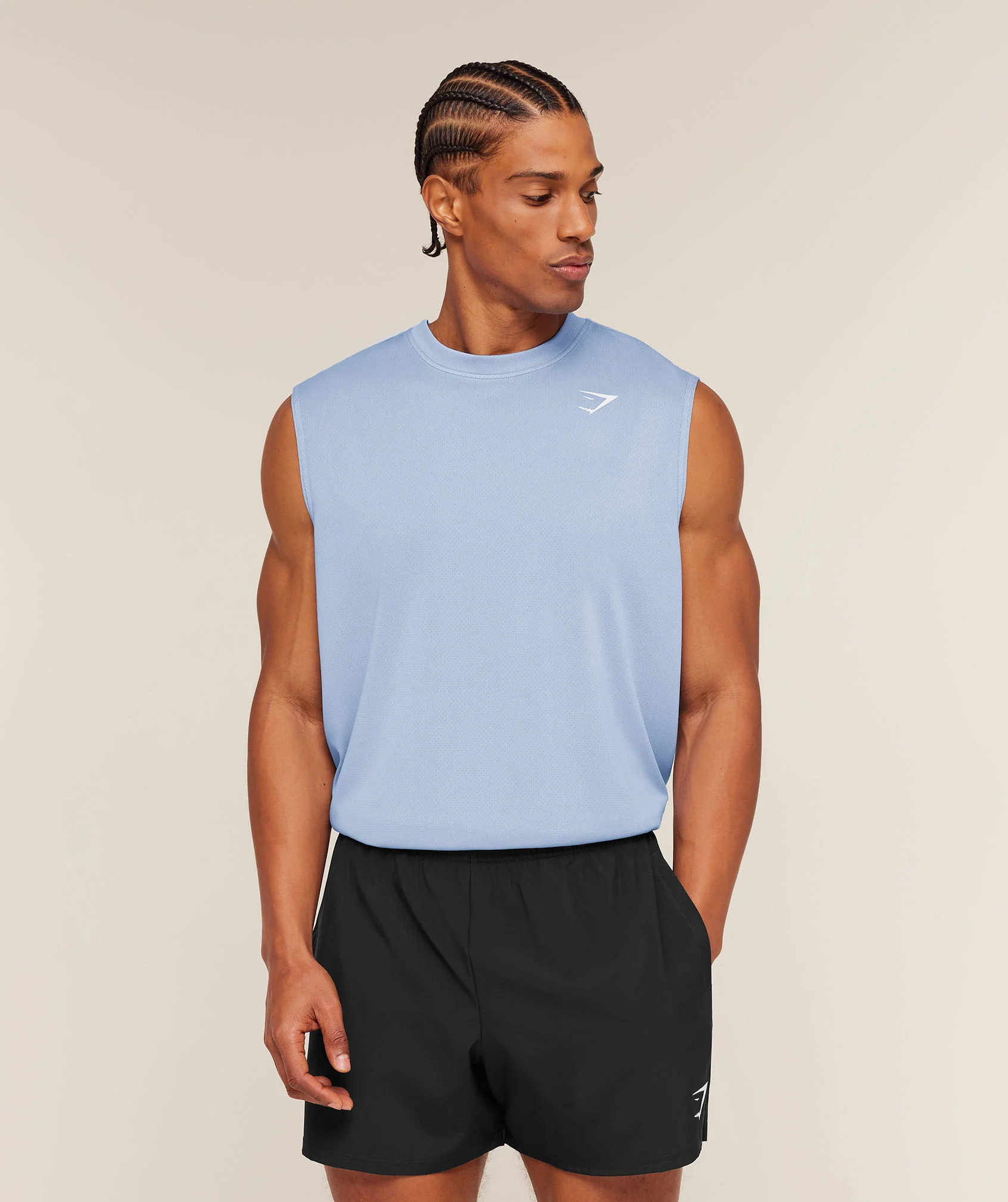 Gymshark Washed Pastels Tank Top in Lightweight Breathable Mesh