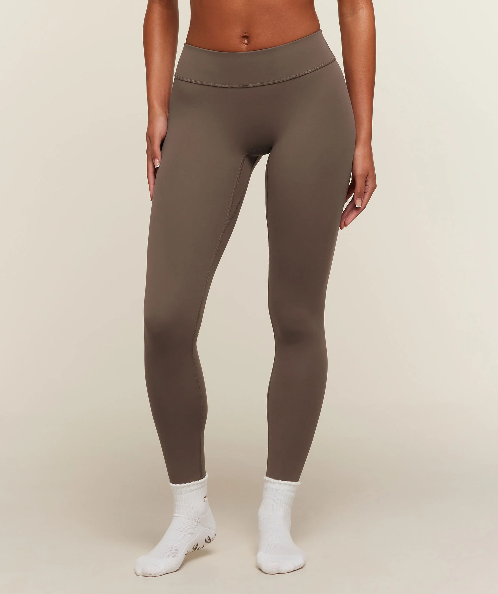 Gymshark SoftSense Mid-Rise Leggings Adaptive Stretch Brown