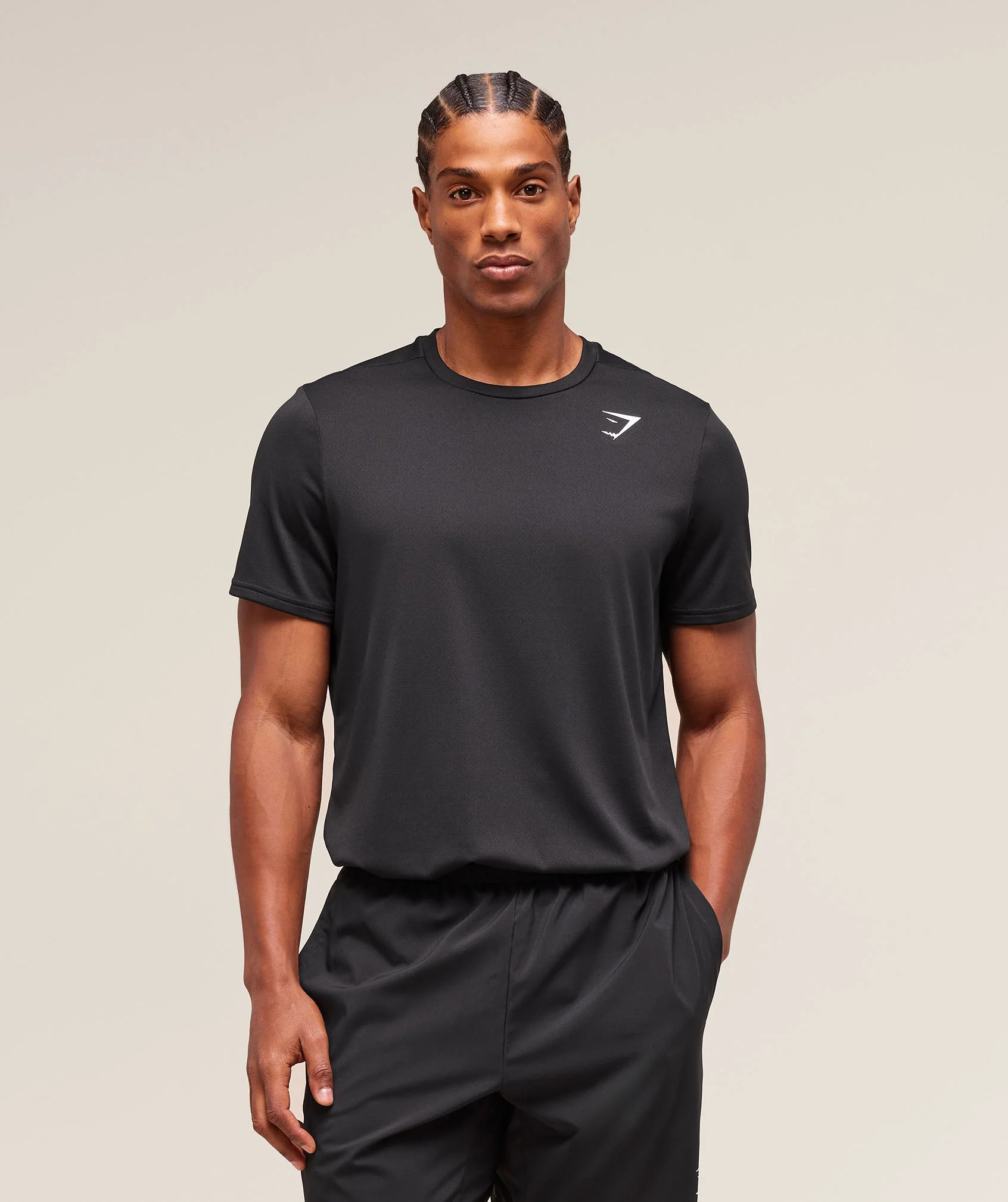 Arrival Regular Fit T-Shirt in Black with Sweat-Wicking Tech
