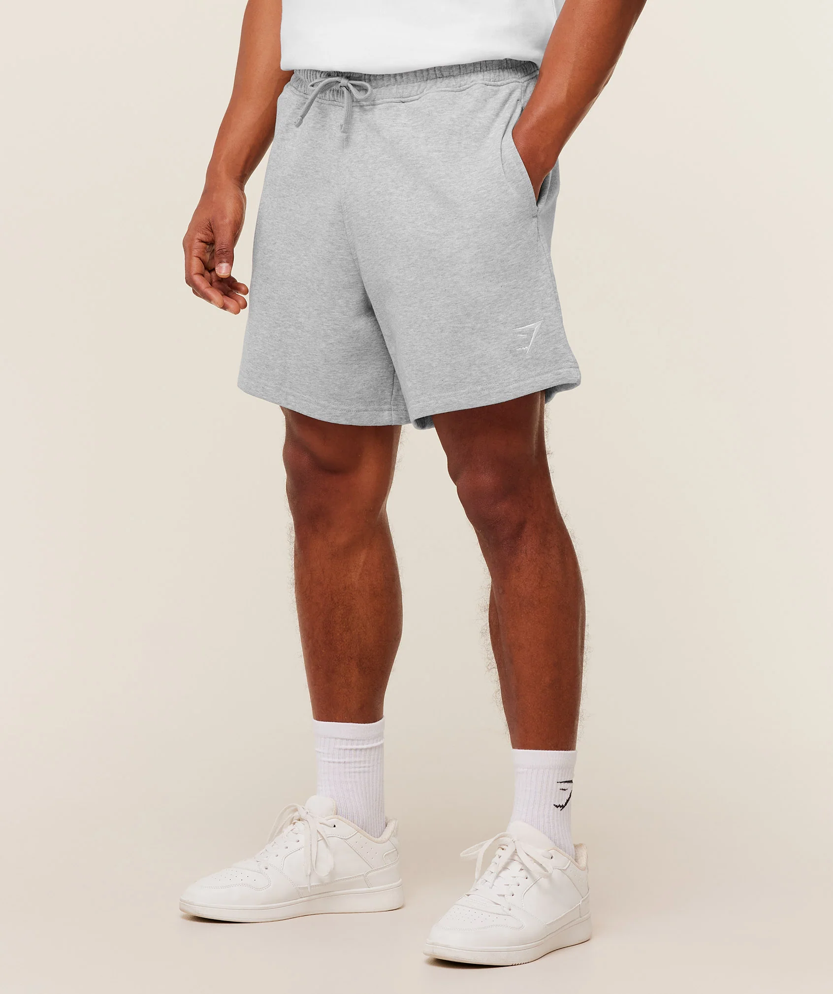 Crest korte fleece-treningsshorts med snor i livet og lommer