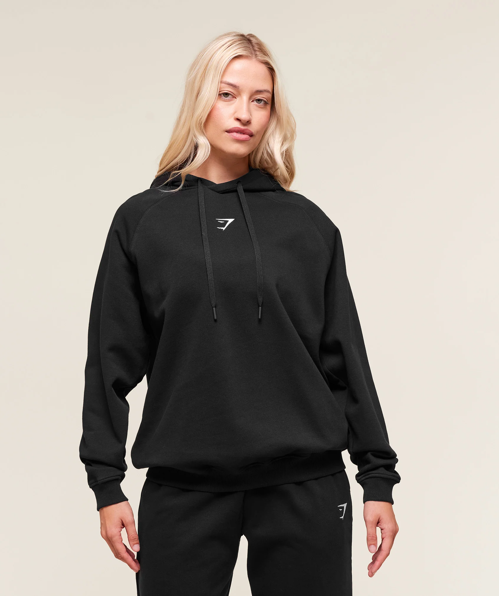 Training Oversized Fleece Hoodie with Drawcord Hood