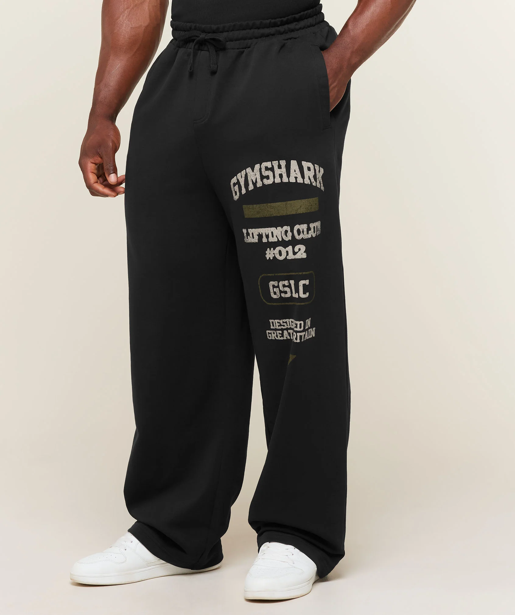 Global Lifting Wide Leg Pants in Black with Drawcord Waist and Side Pockets