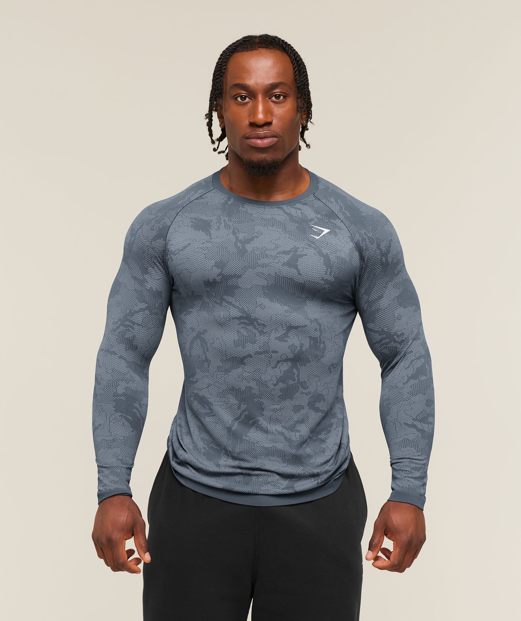 Gymshark Geo Seamless Long Sleeve T-Shirt Training Top