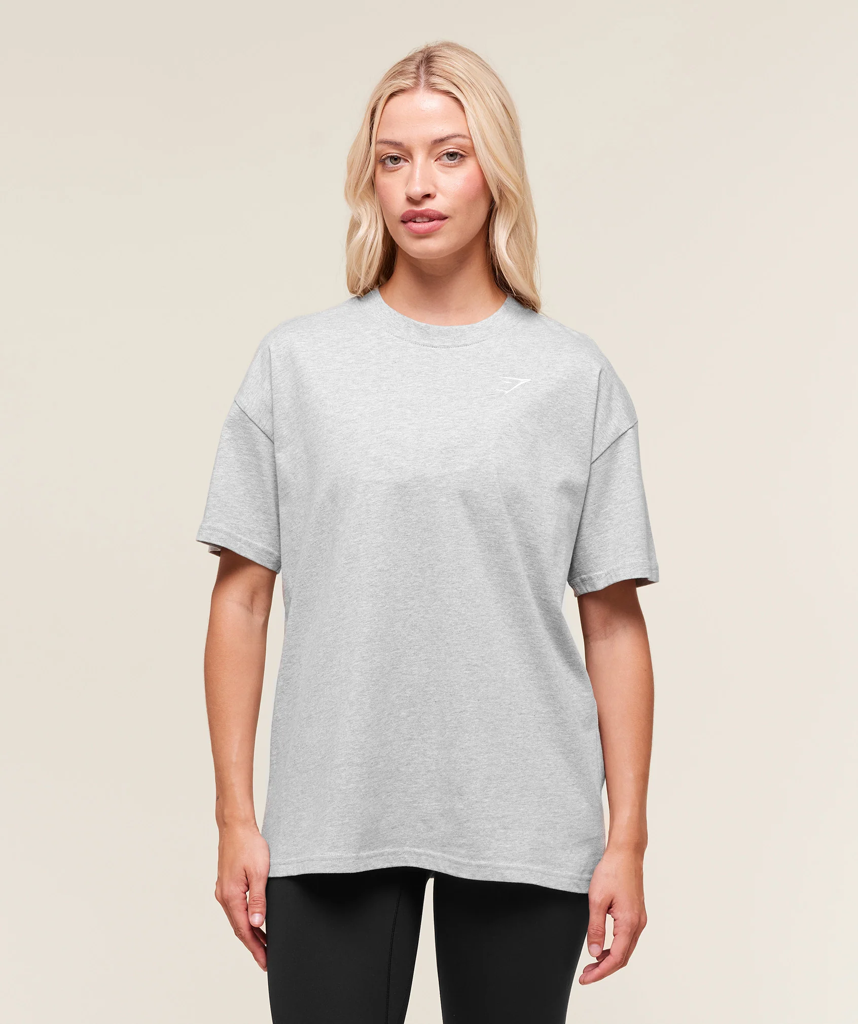Gymshark Training Oversized T-Shirt in Light Grey Marl