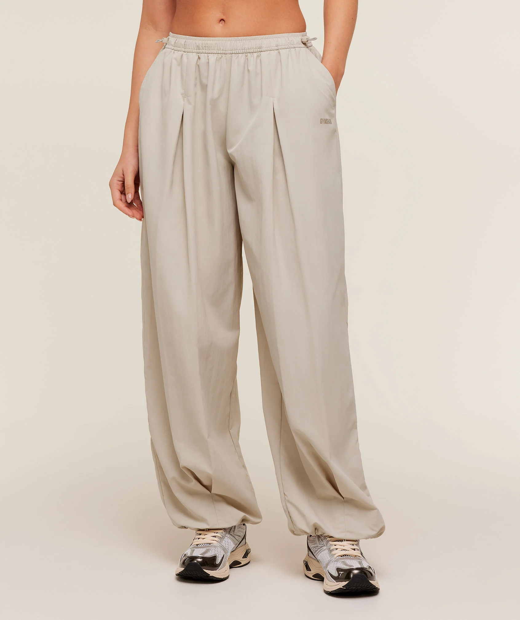 Weekend Lifestyle Parachute Pants with Bungee Waistband