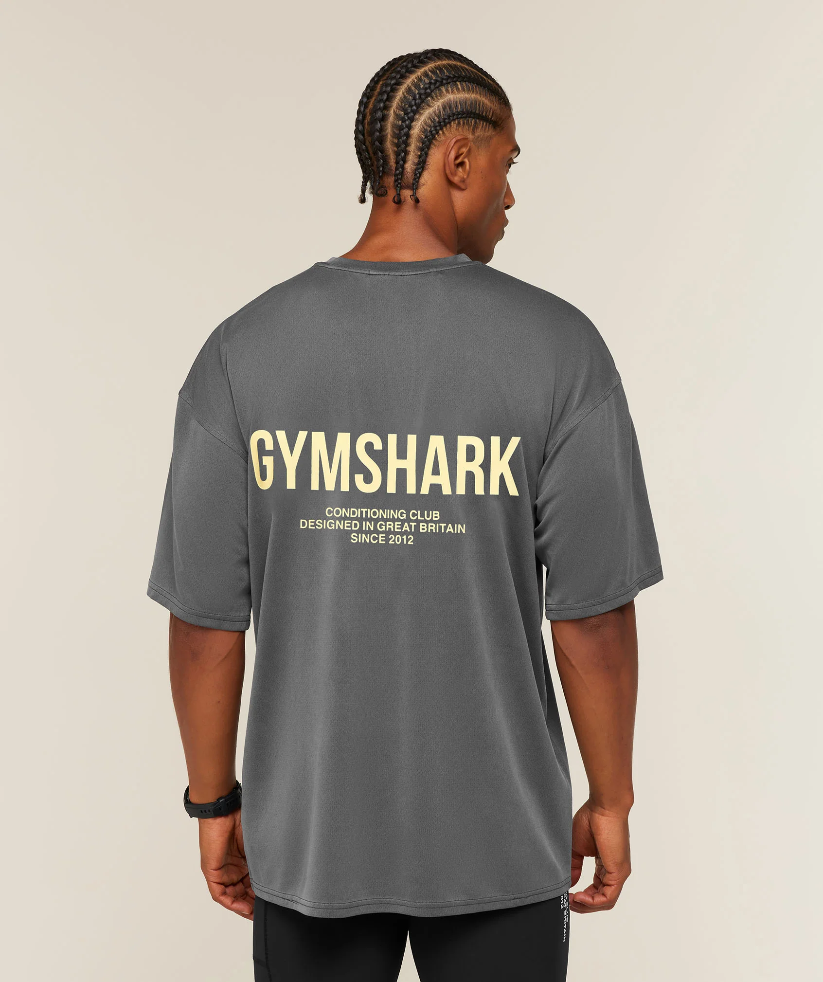 Gymshark Conditioning Club Washed T-Shirt Black Oversized