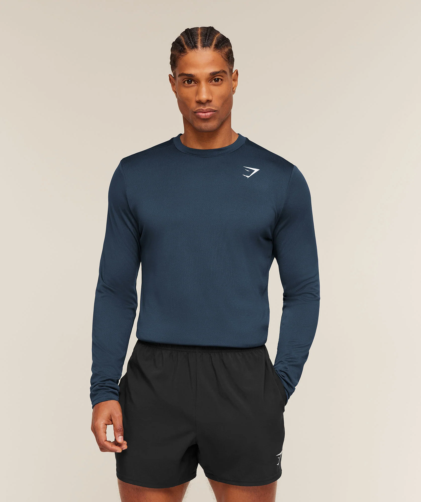 Arrival Long Sleeve T-Shirt Navy with Sweat-Wicking Fabric
