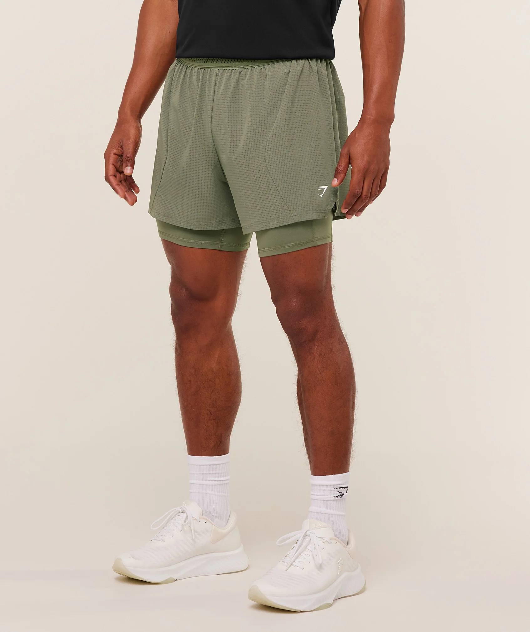 Gymshark Running 4 Inch 2-in-1 Shorts with Inner Half-Tights