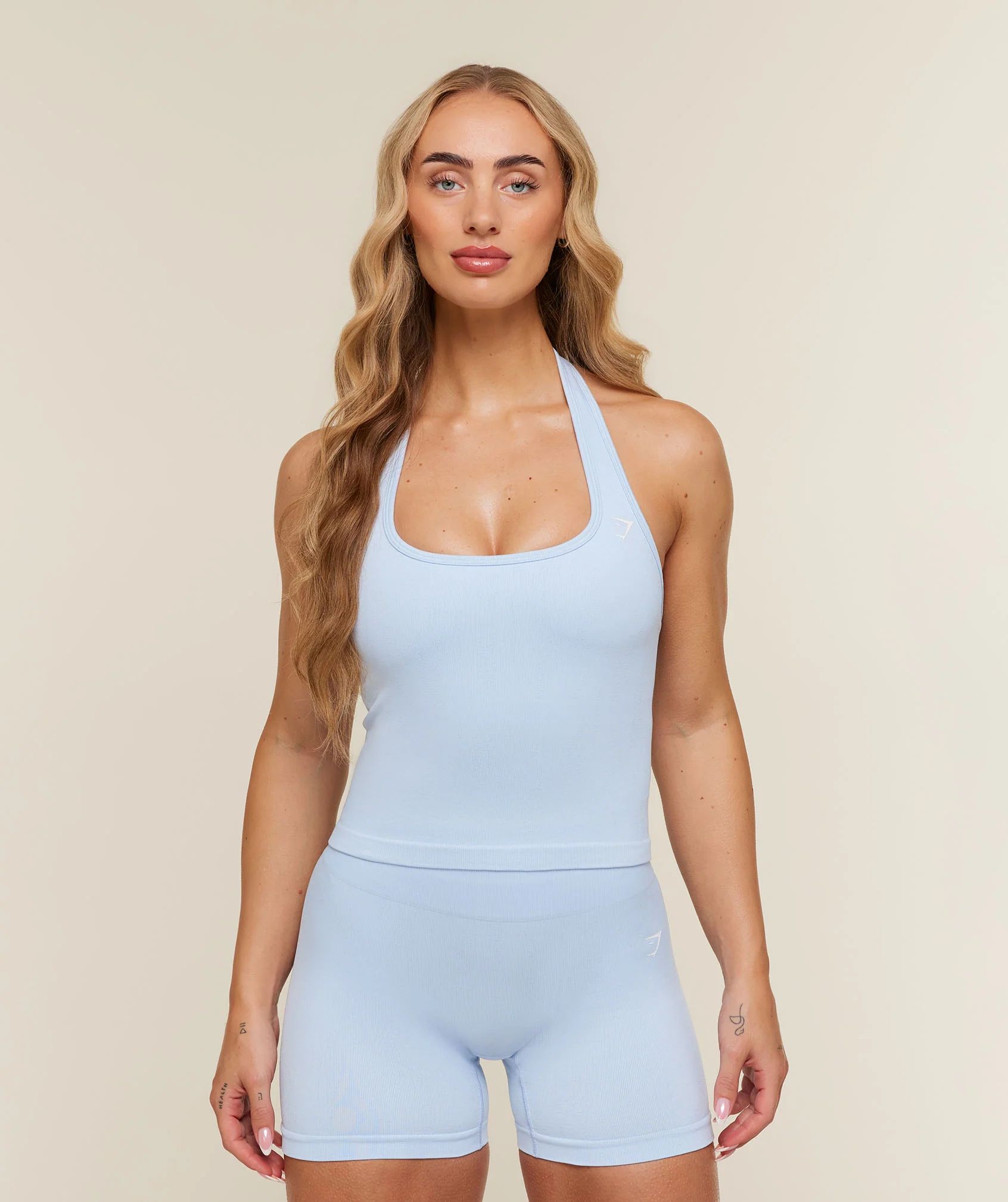 Adapt x Whitney Halter Neck Tank in Solid Shades