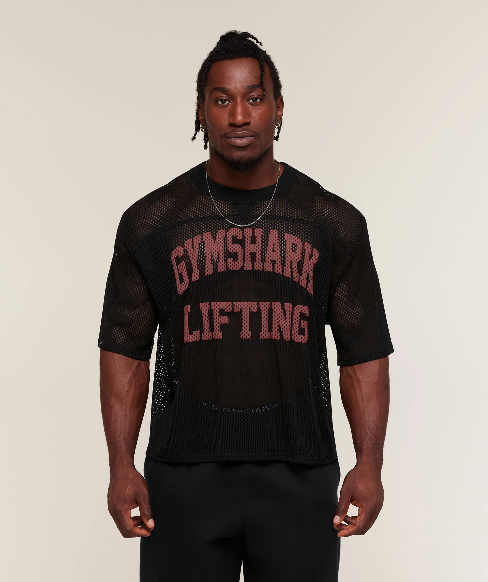Gymshark Mesh Oversized T-Shirt in Red