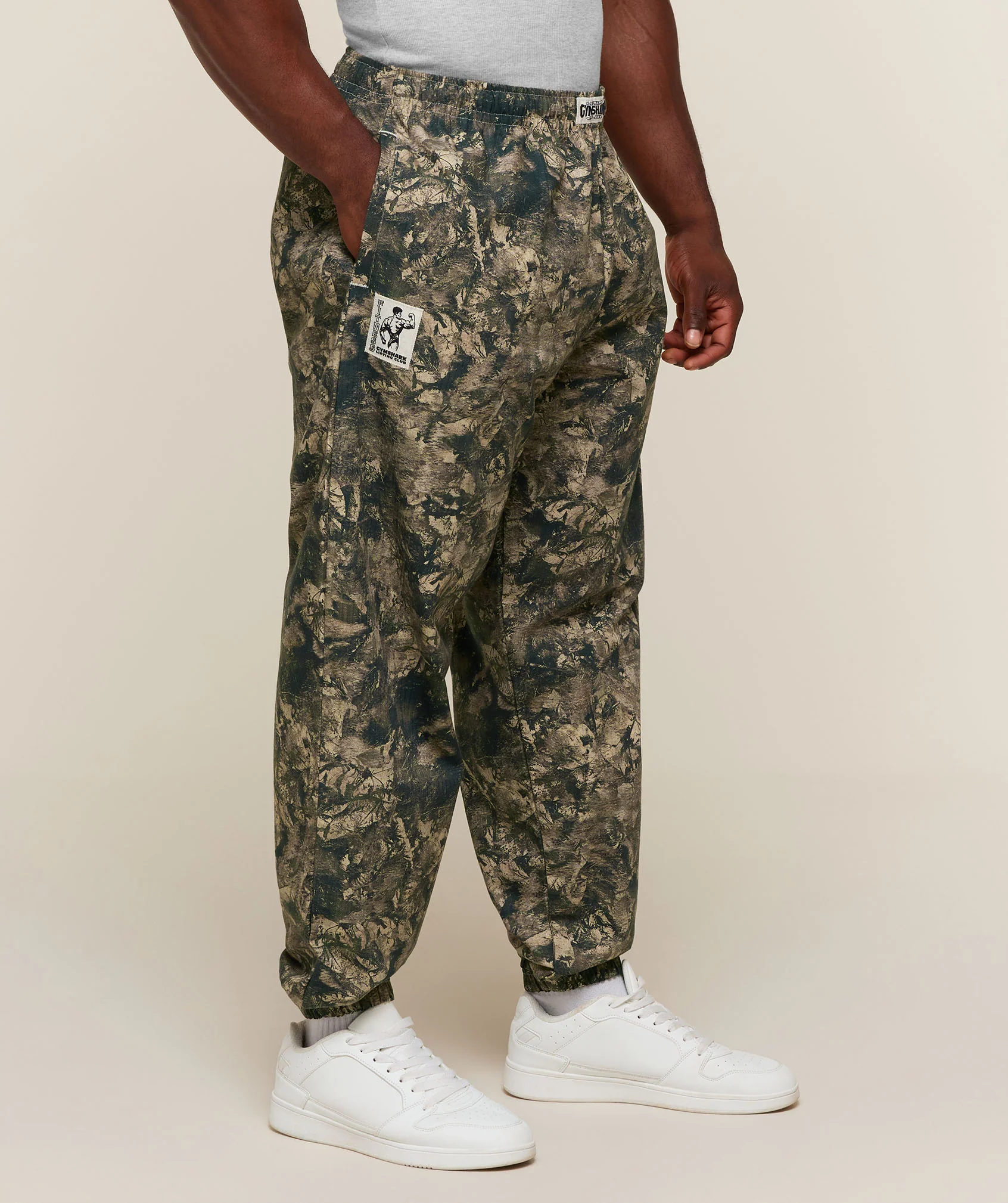 Gymshark Pumper Pants with Cuffed Leg in Brown