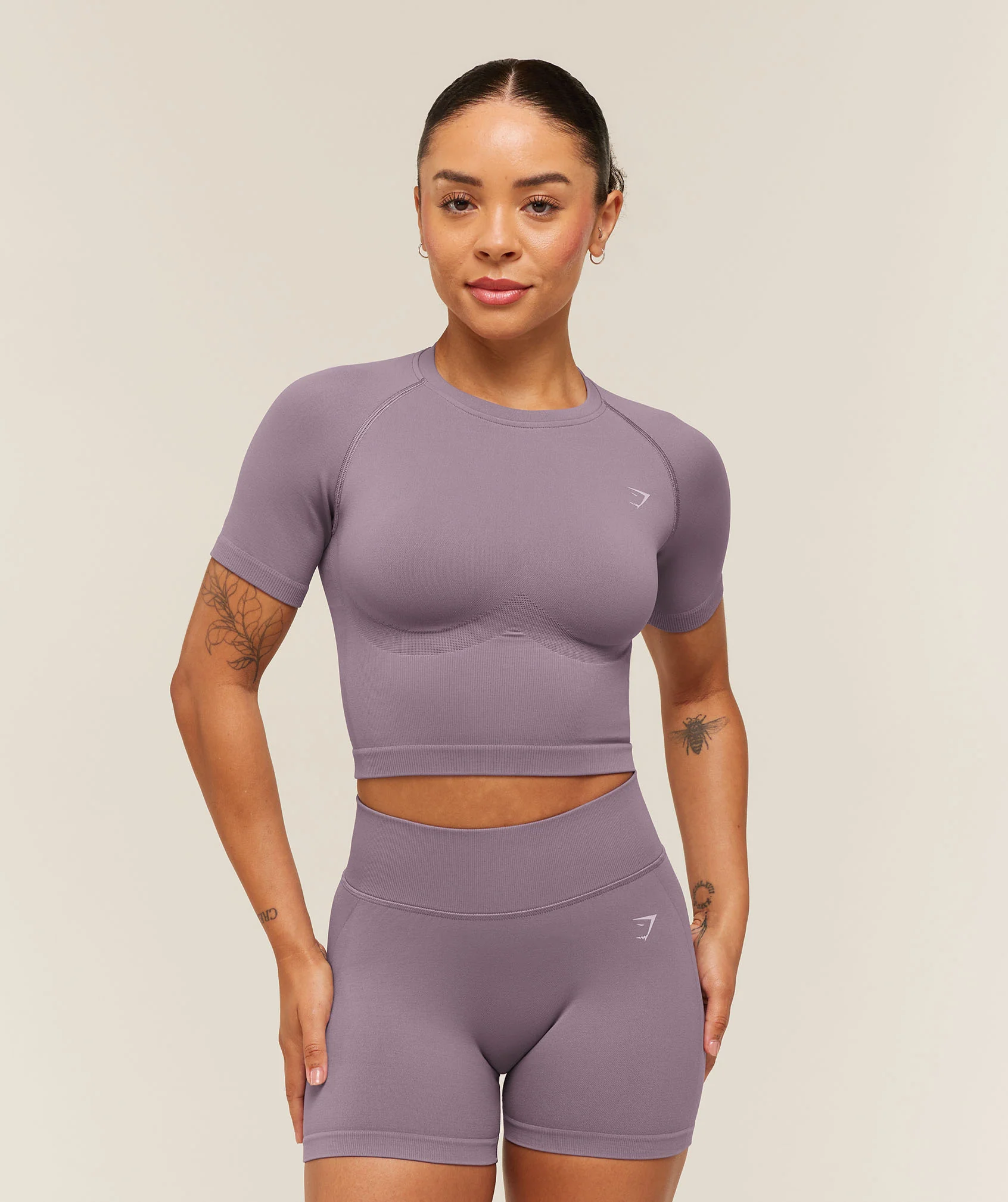 Gymshark Lift Seamless Short Sleeve Top Purple SS26
