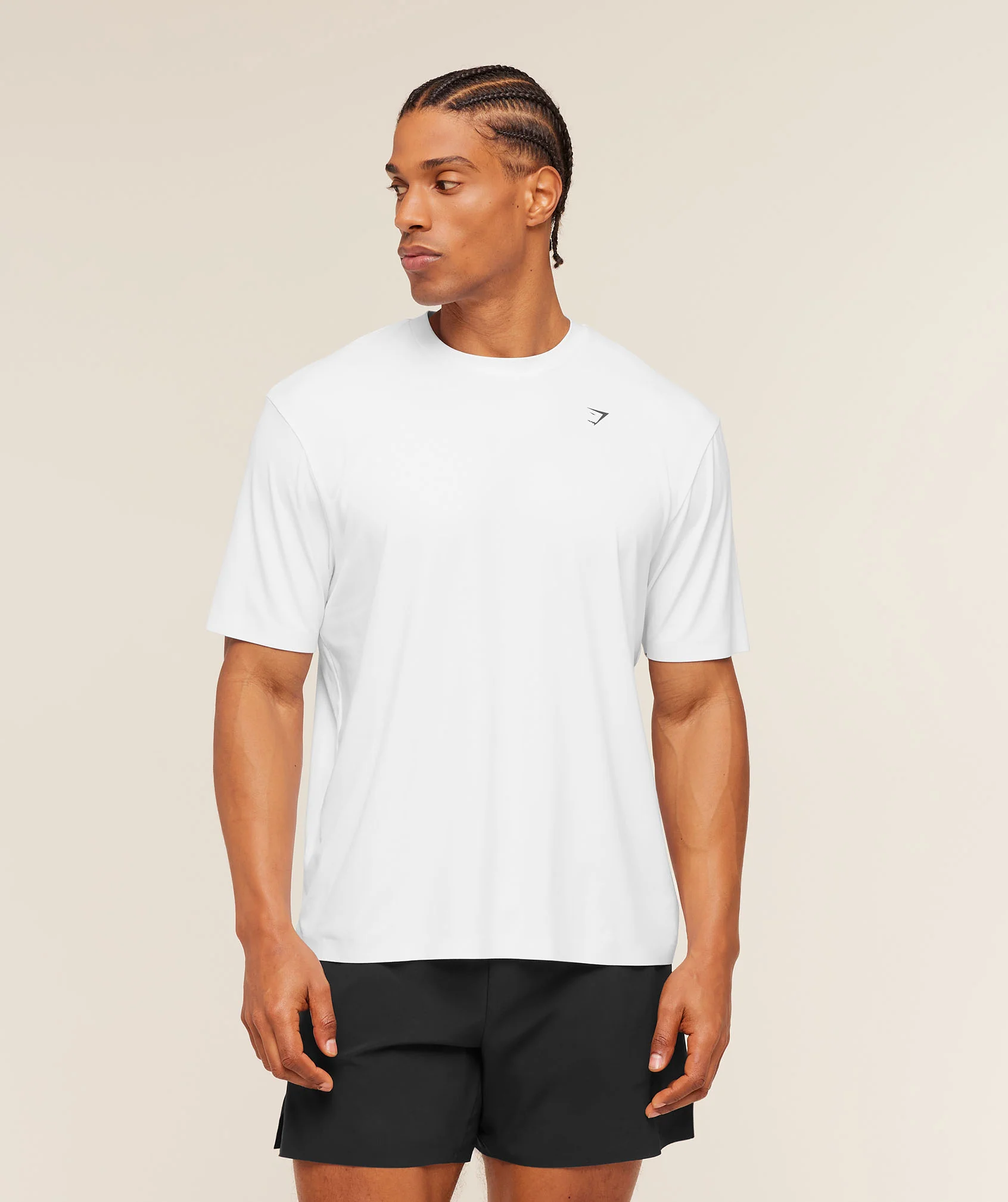 Evolve T-Shirt in White with Embossed Logo