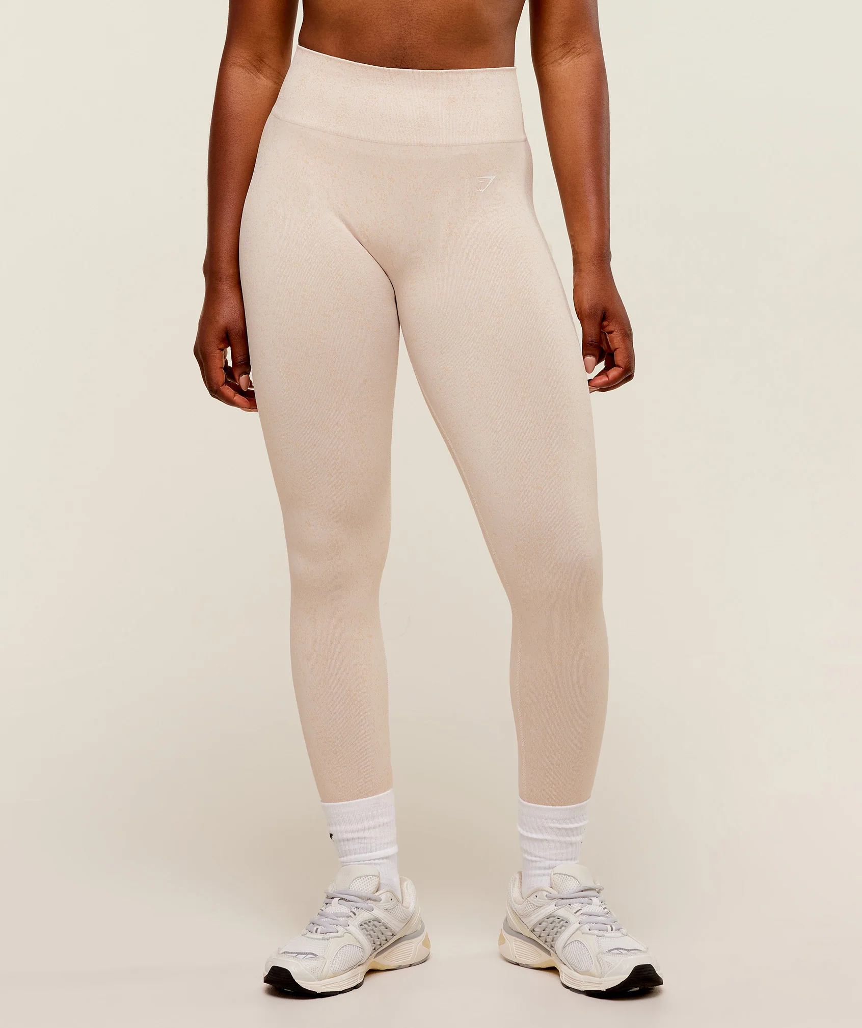 Gymshark Adapt Fleck Seamless Leggings Mineral Coconut White