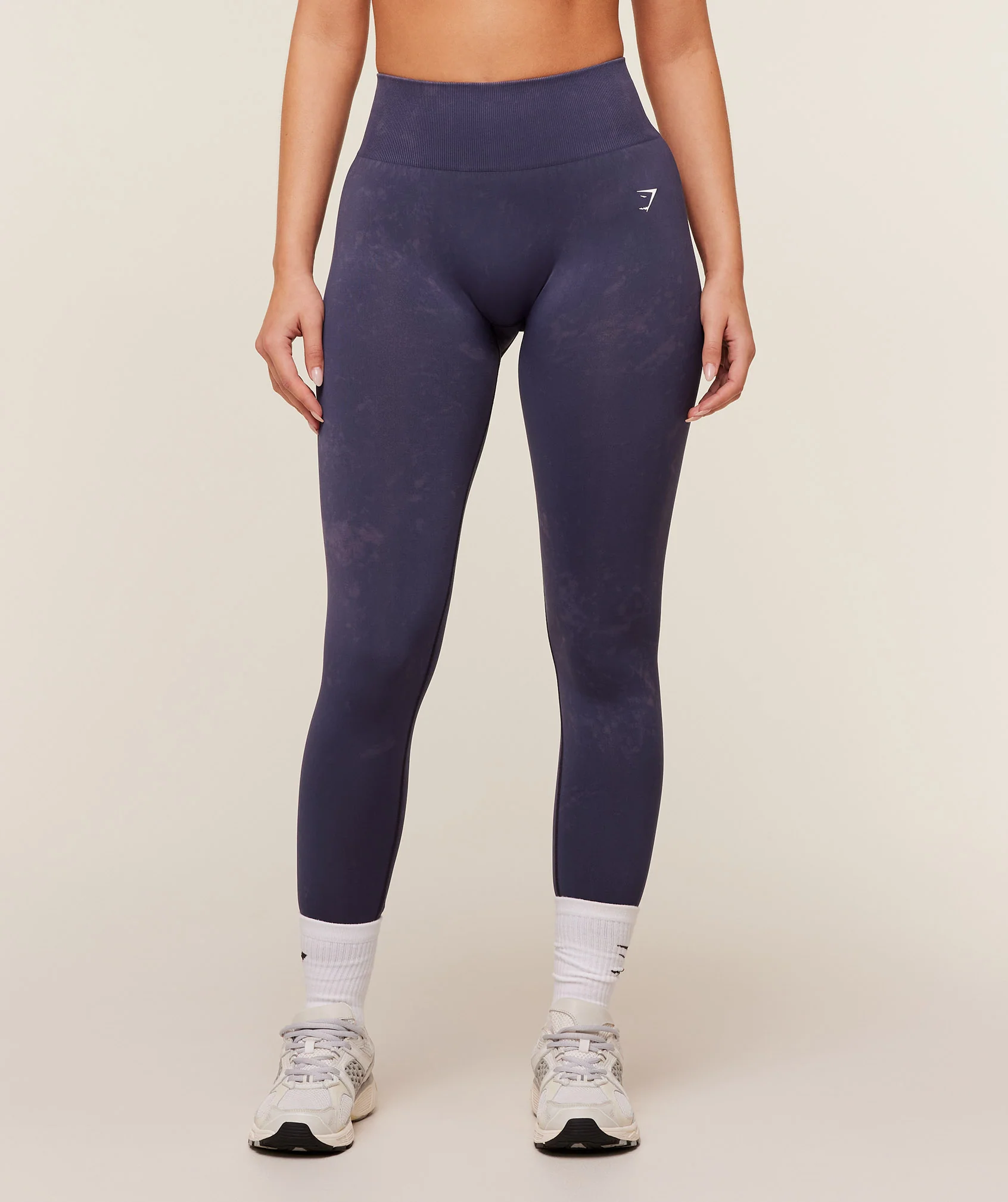 Everyday Seamless Washed Legging with High Waist and Ribbed Contour