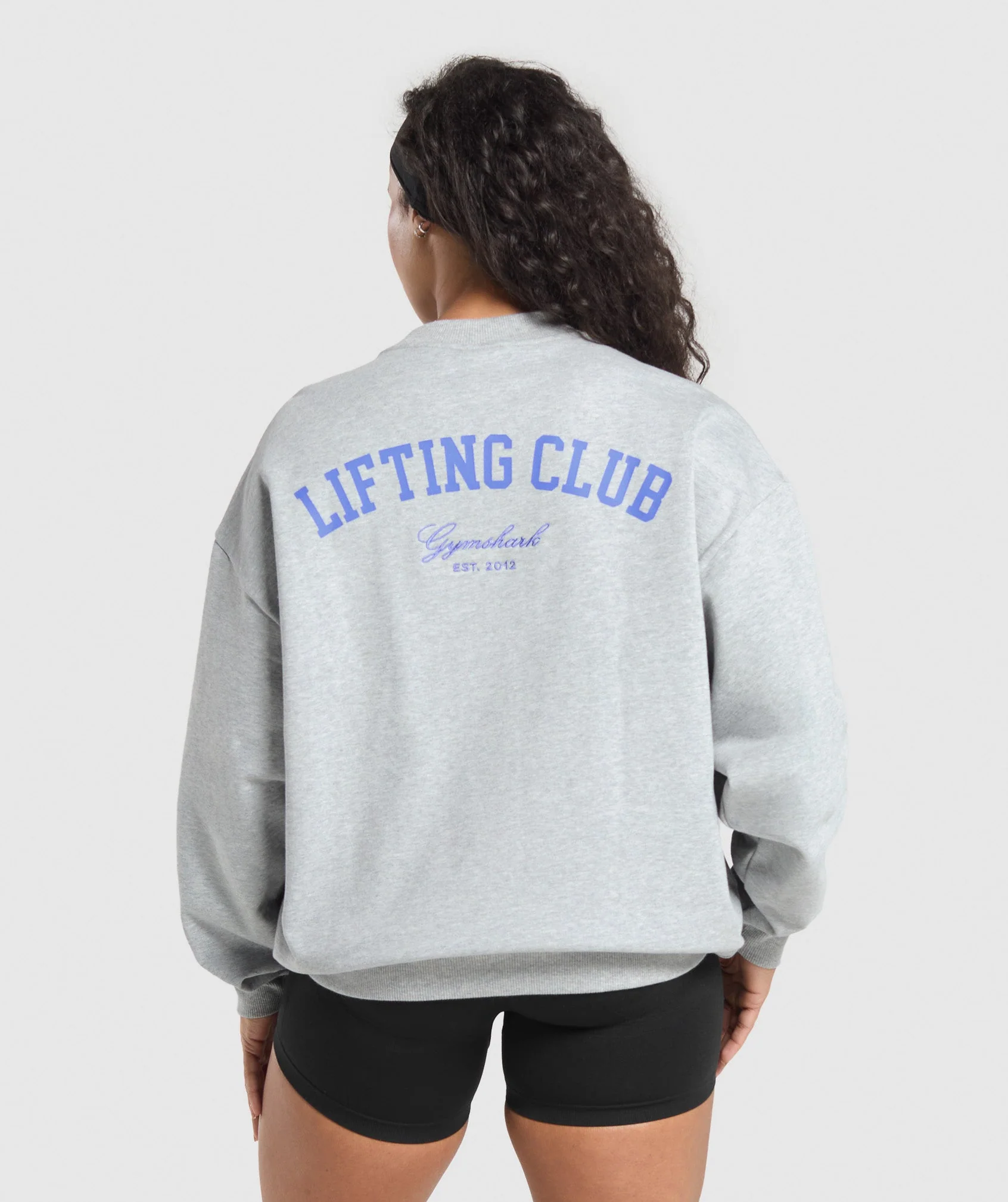 Lifting Club Oversized Sweatshirt i Lysegrå Core Marl
