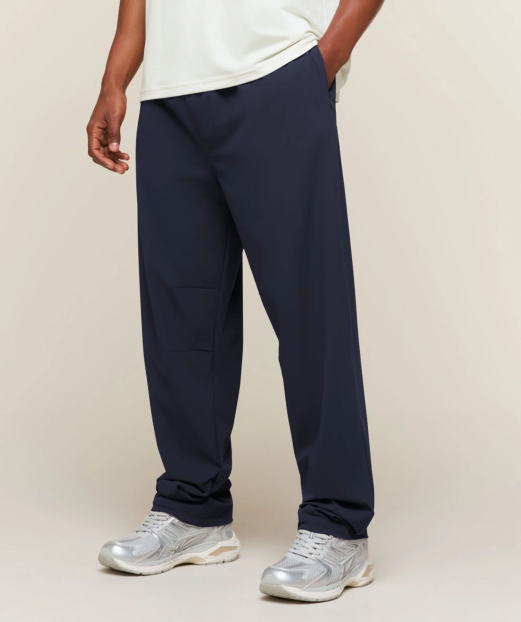 Gymshark Campus Crest Oversized Woven Pant in Blue