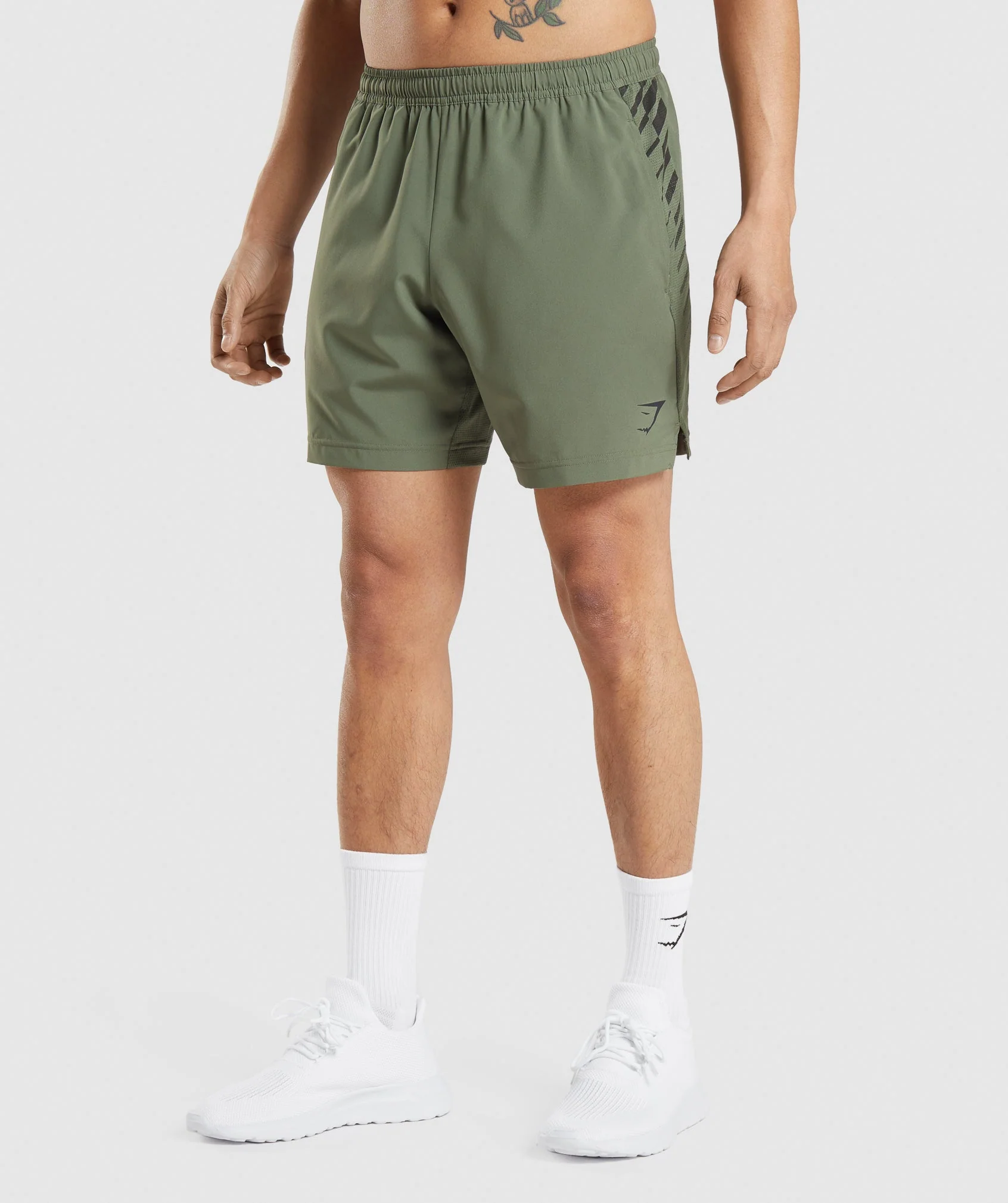 Gymshark Sport Short in Core Olive with Zip Pockets
