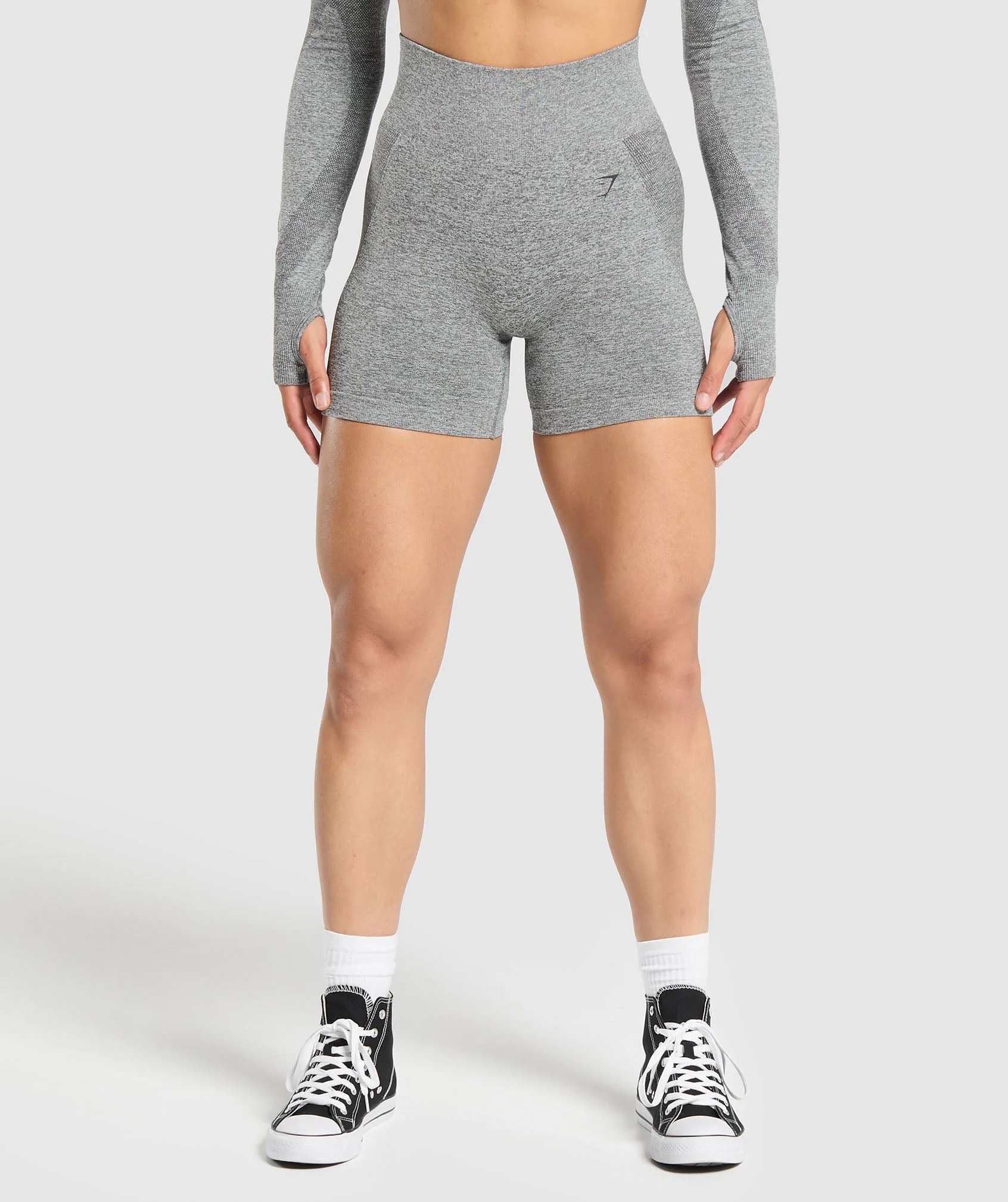 Gymshark Flex Shorts High Rise Seamless Charcoal Grey Marl
