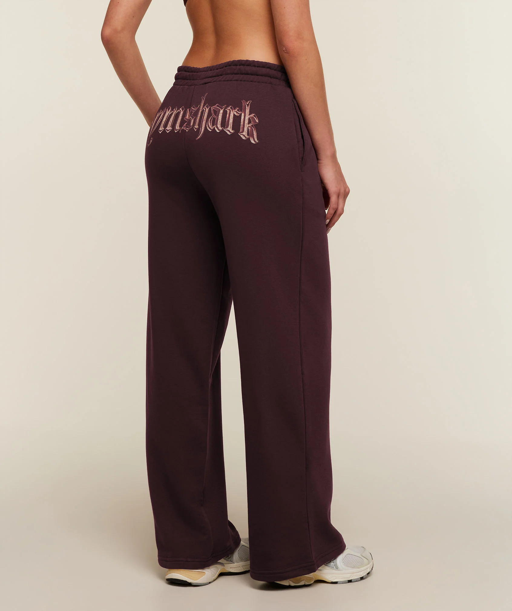 Chrome Graphic Wide Leg Sweatpants in Purple